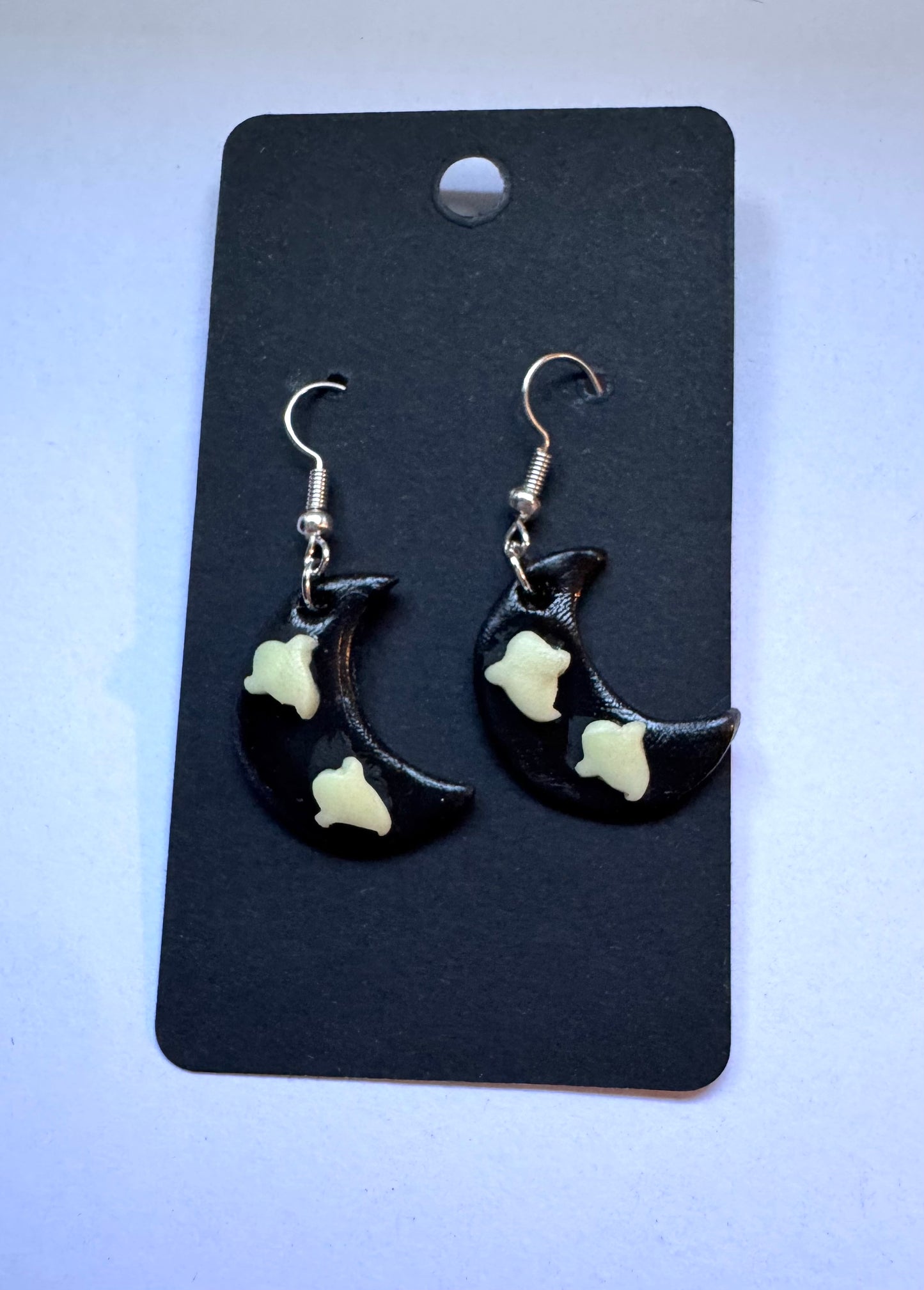 Moon Ghost Clay Earrings