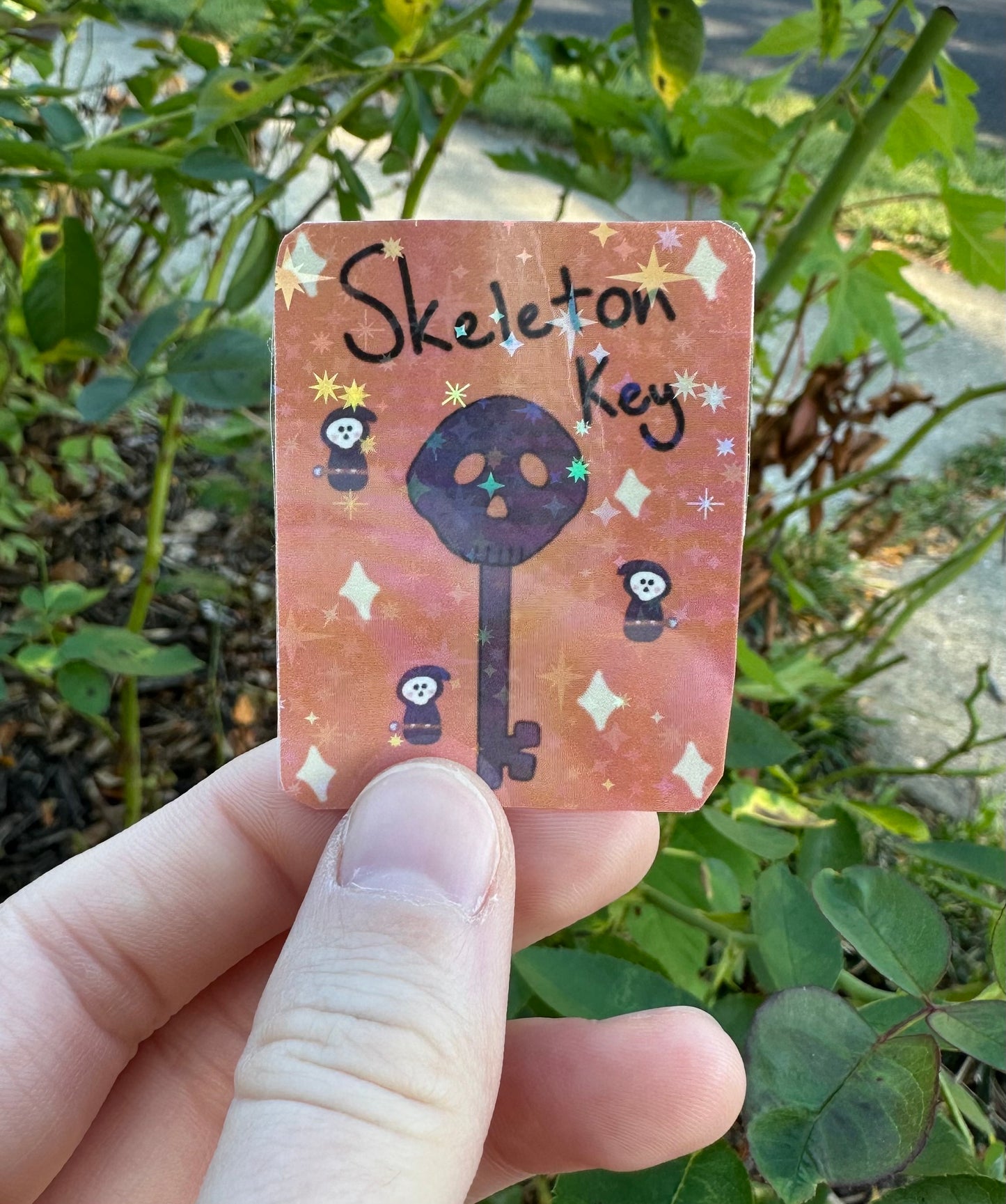Skeleton Key Vinyl Sticker