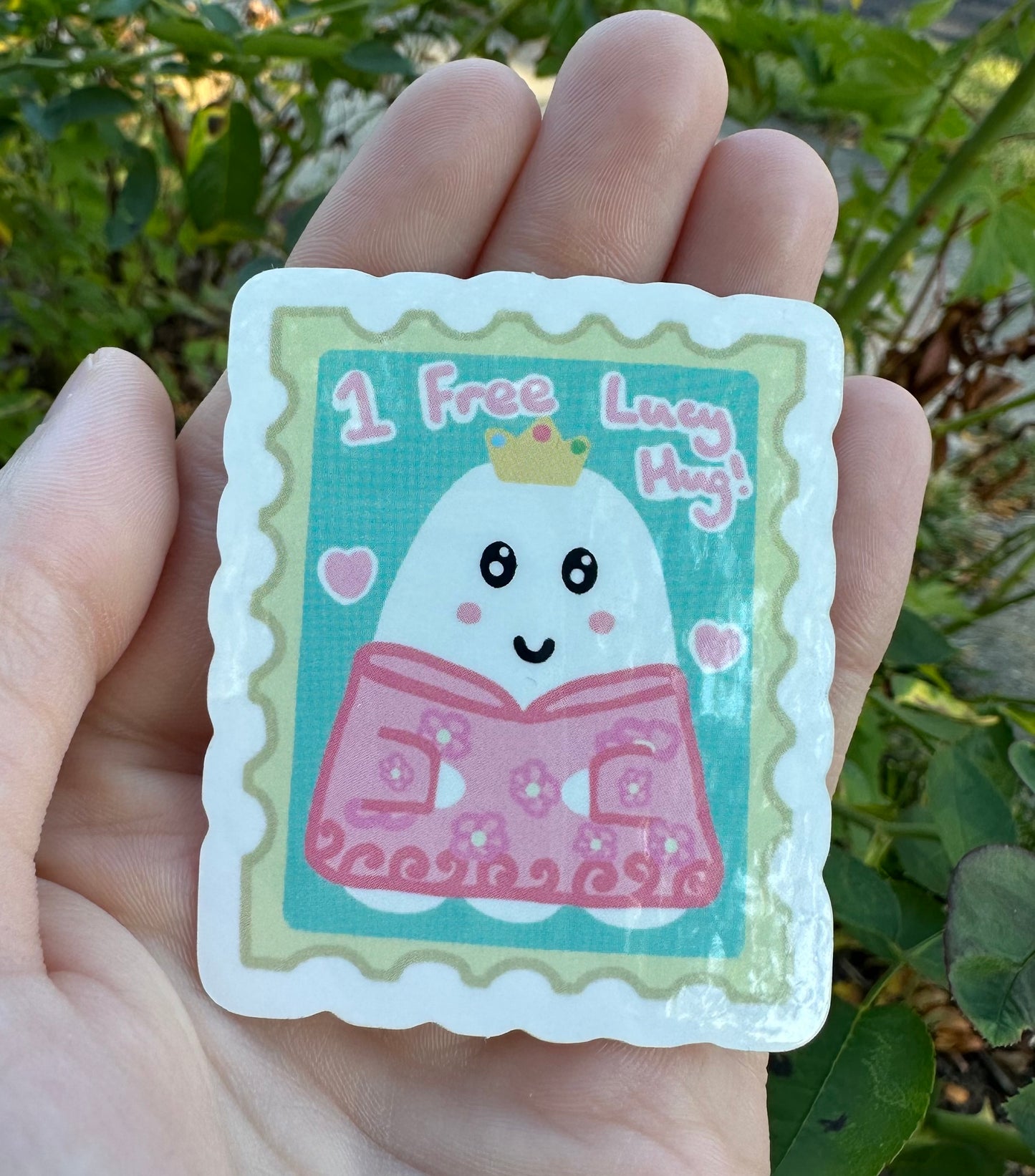 Ghost Princess Lucy Free Hug Ticket Vinyl Sticker