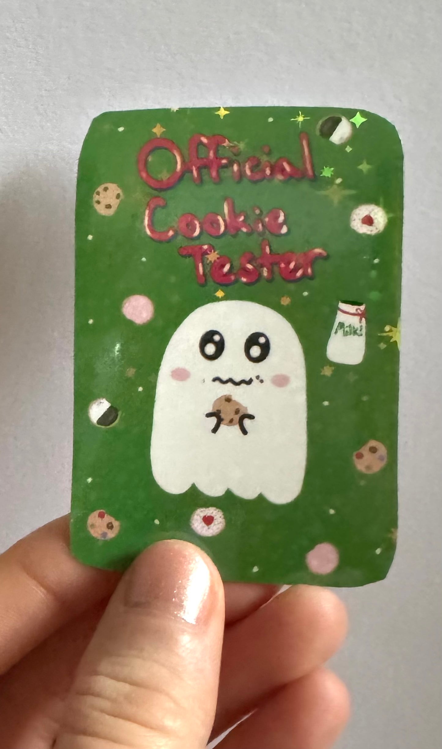 Official Cookie Taster Sparkly Vinyl Sticker