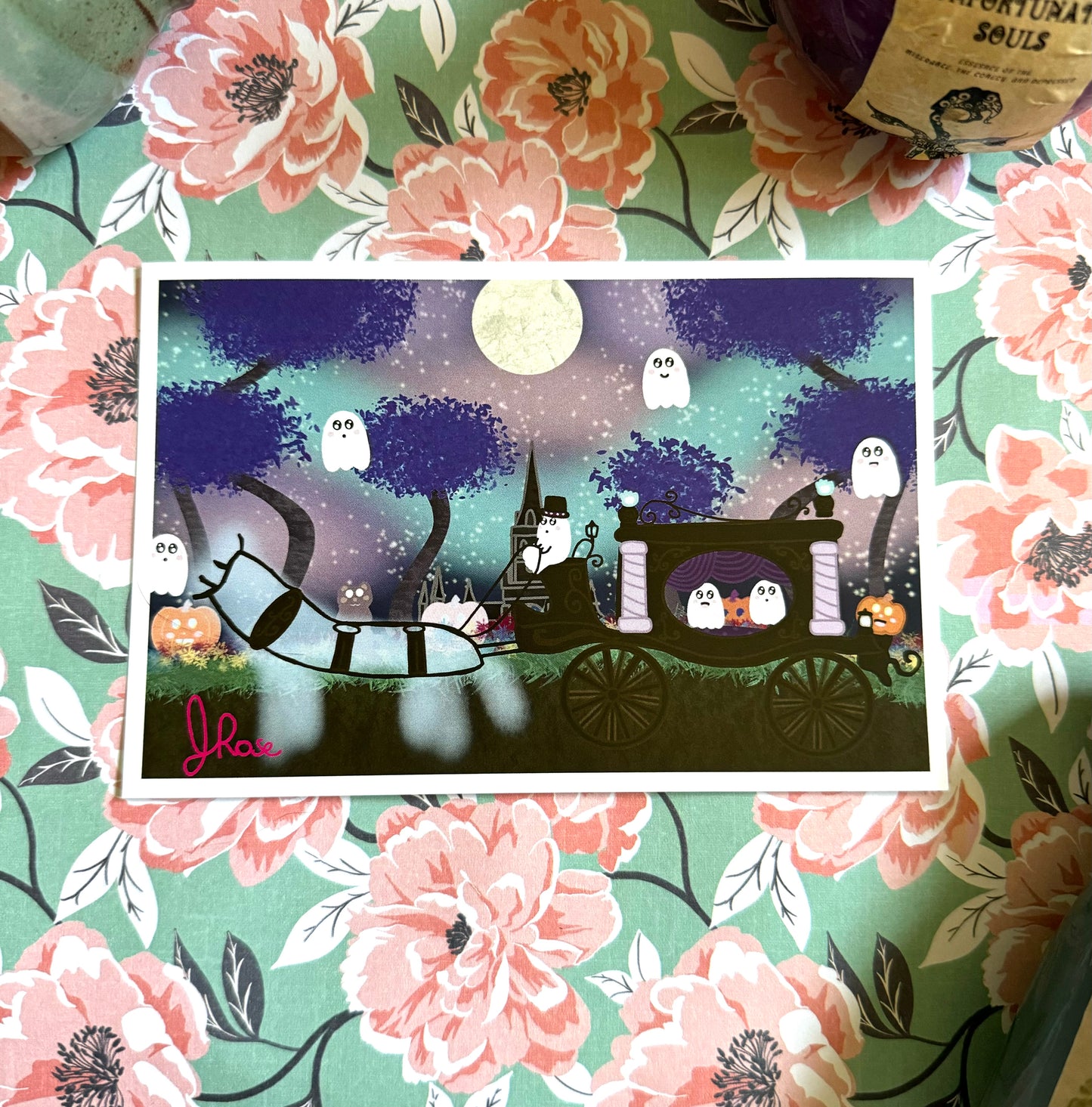 Haunted Carriage Ride Art Print