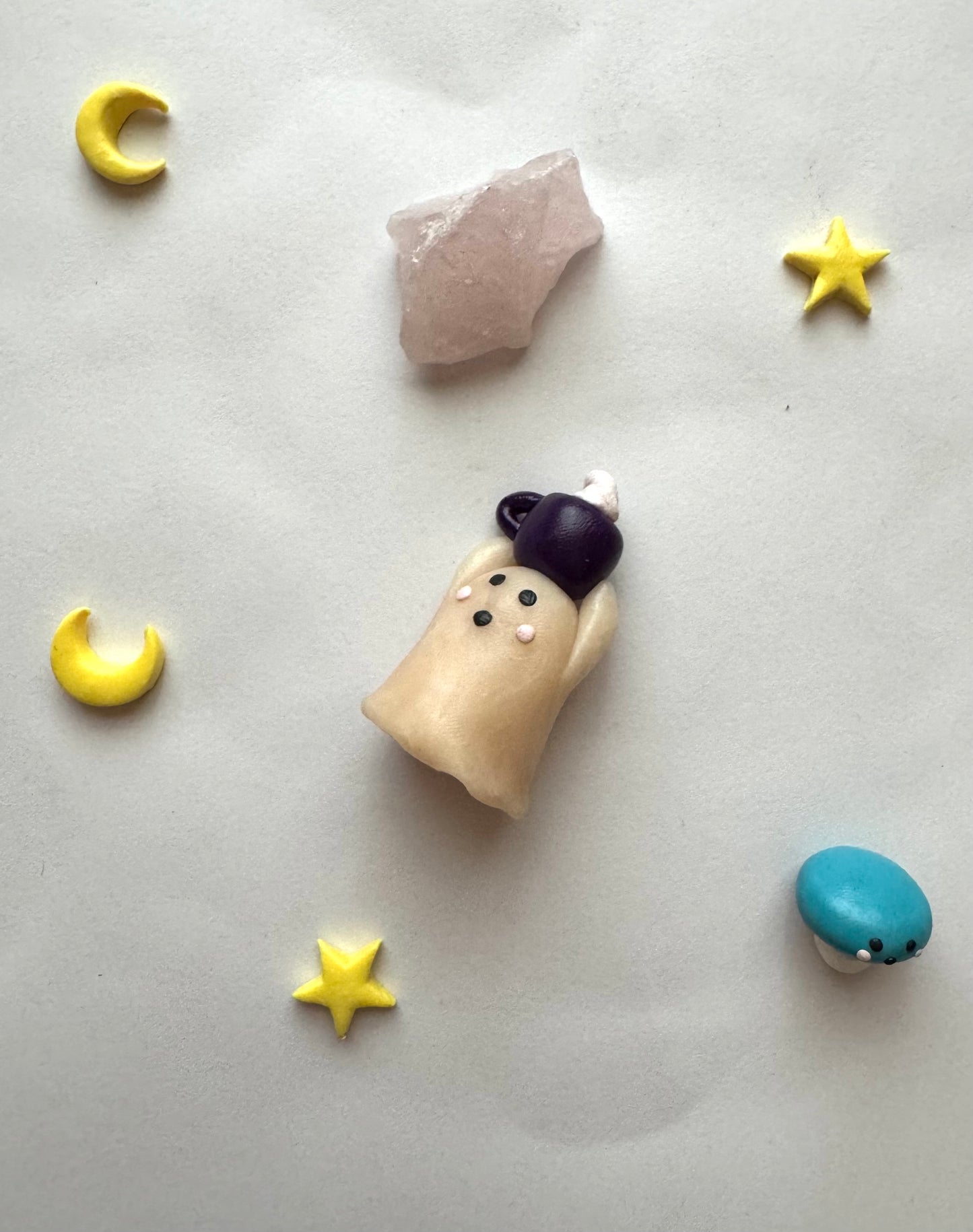 Mini Clay Coffee Ghost Friend