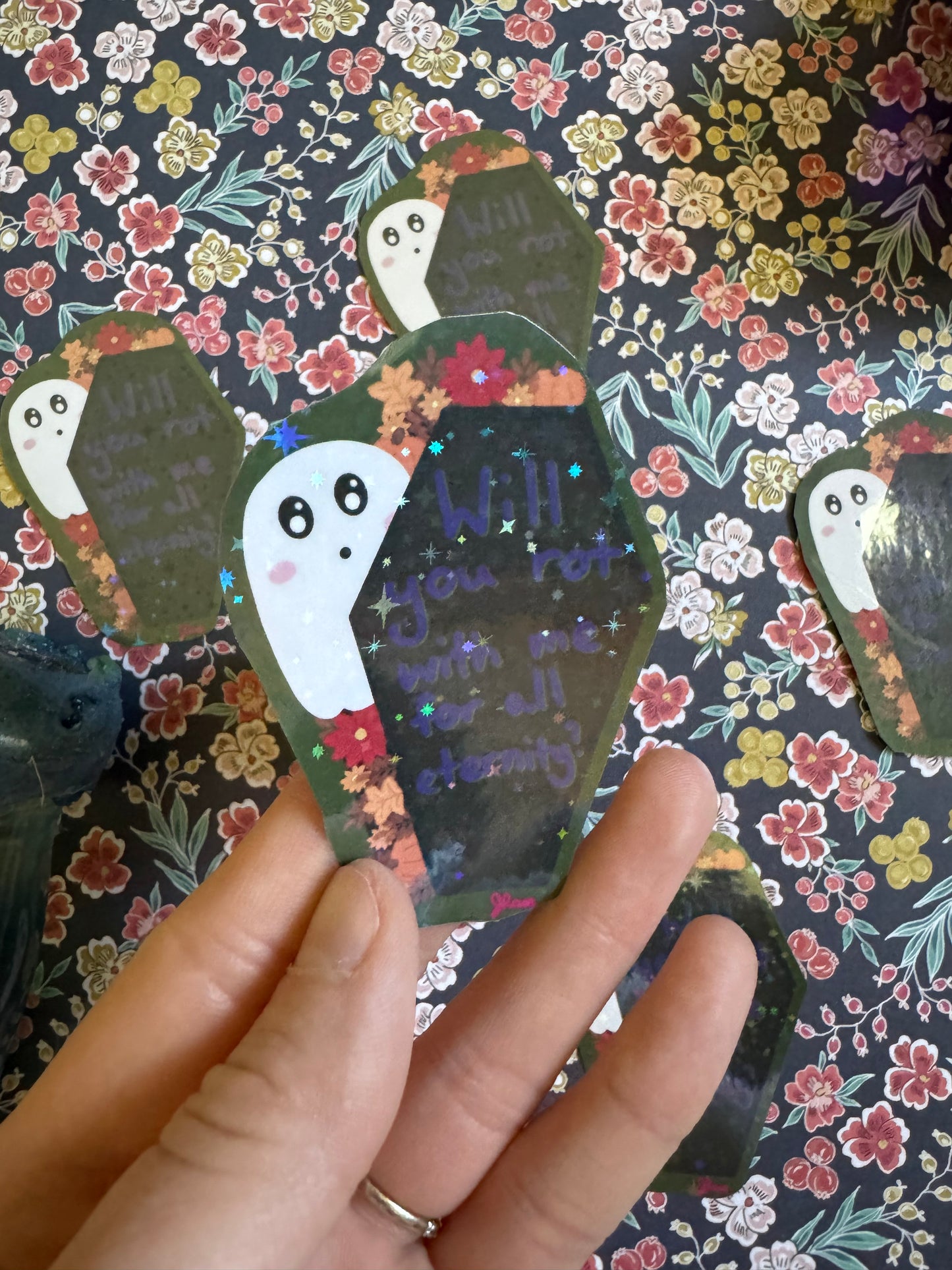 Will You Rot with Me for all Eternity? Sparkly Vinyl Sticker