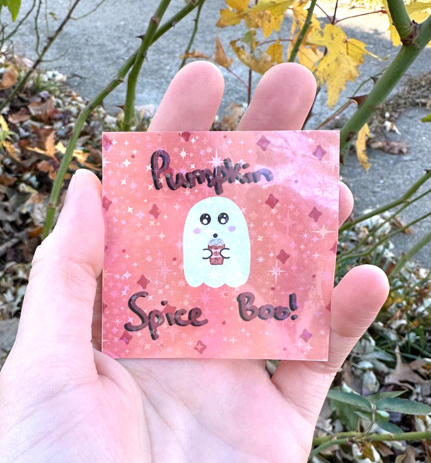 Pumpkin Spice Boo! Waterproof Vinyl Sticker