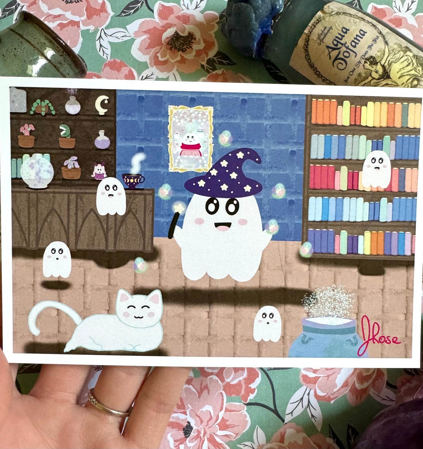 Ghost Wizard Magical Workshop Art Print