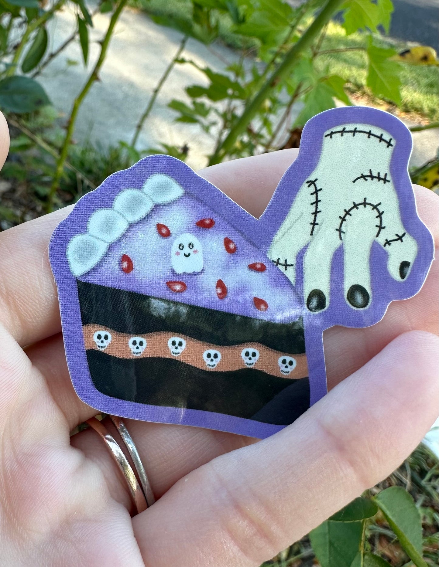 Monster Ghost Cake Vinyl Sticker