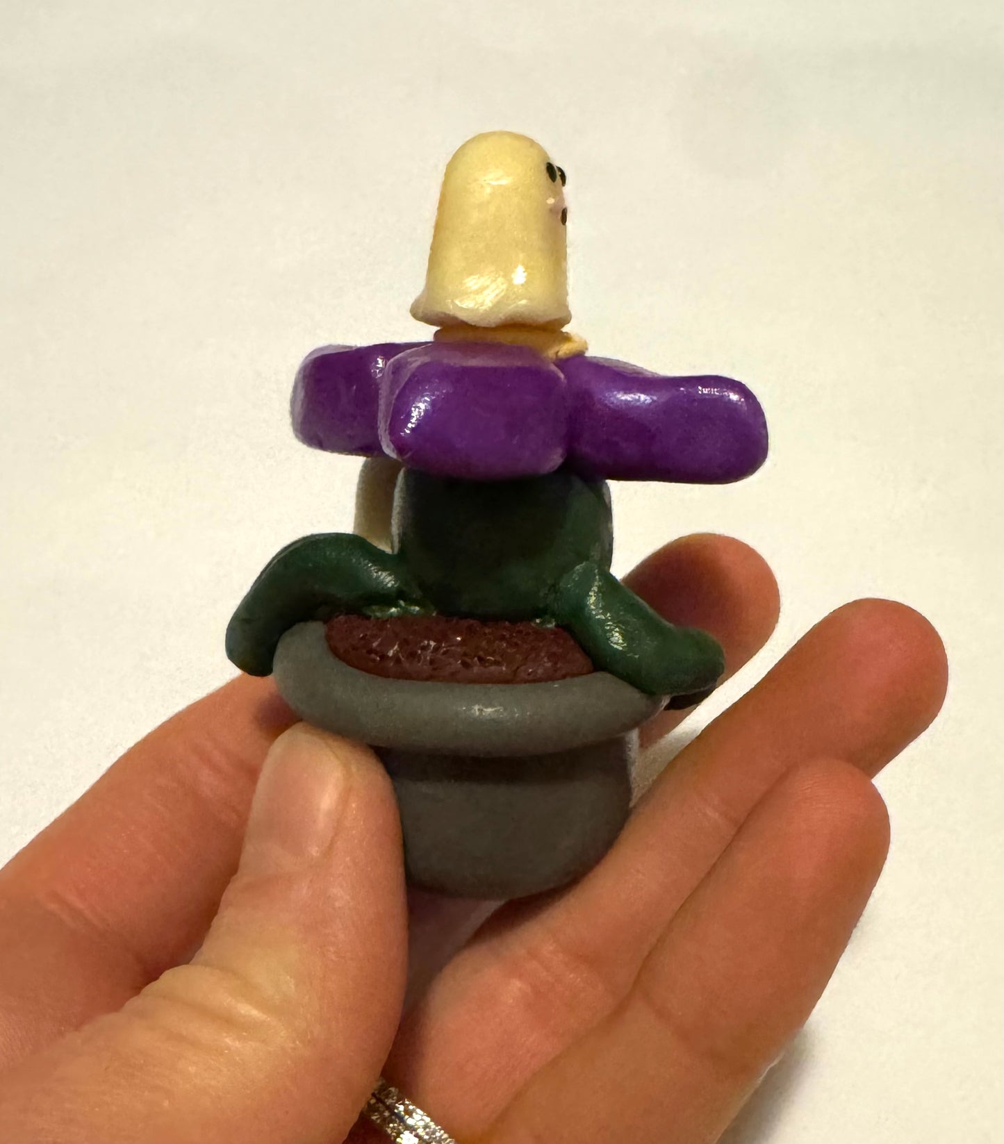 Flower Pot Clay Ghost Friend