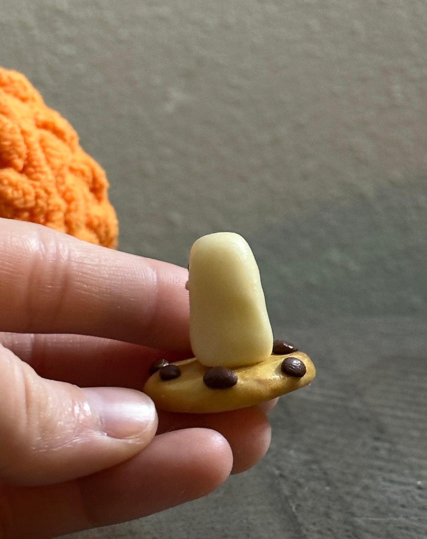 Mini Clay Chocolate Chip Cookie Ghost Friend