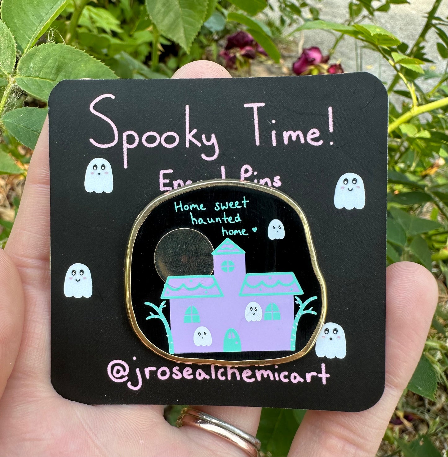 Haunted House Enamel Pin