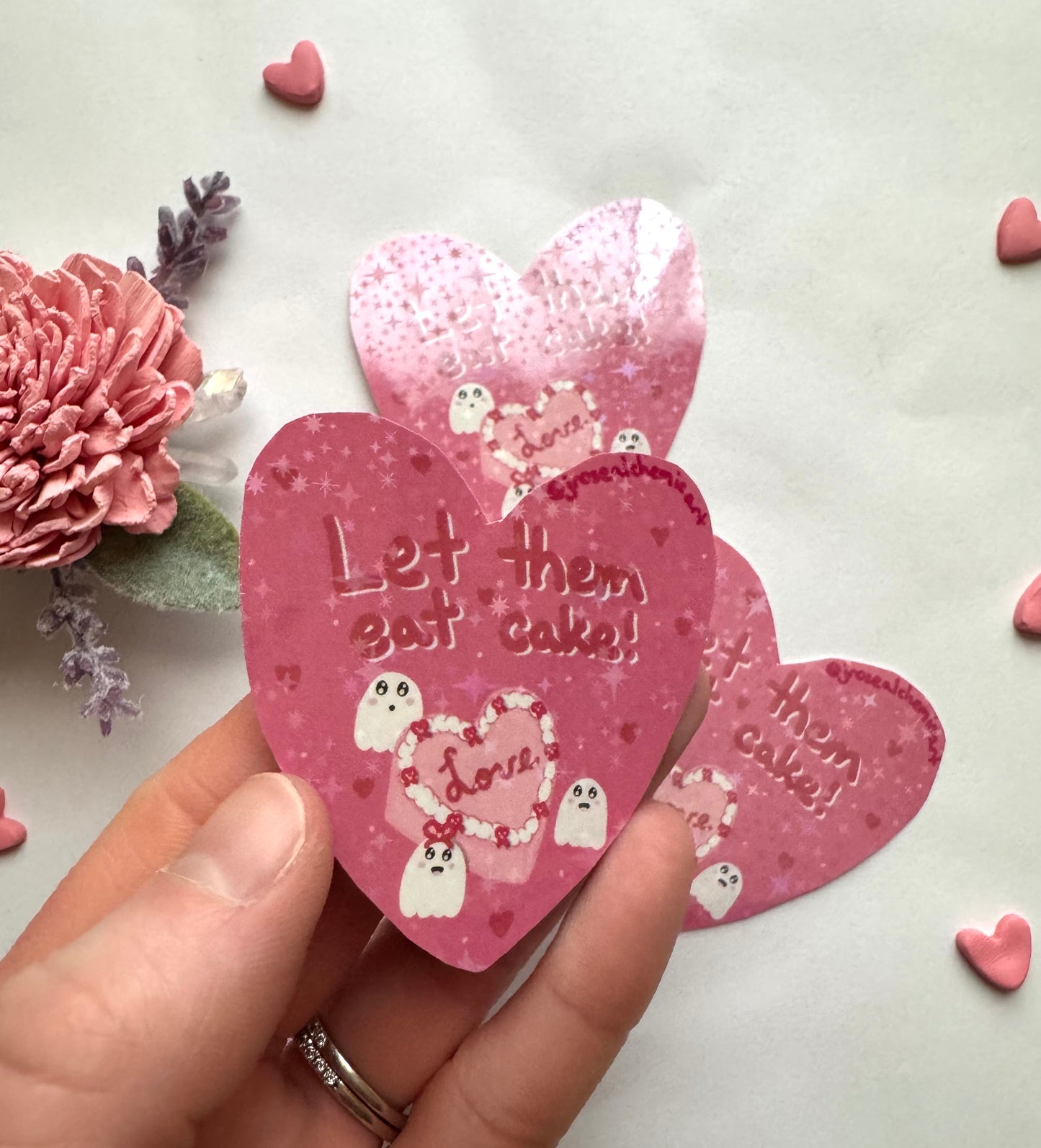 Let Them Eat Cake Sparkly Vinyl Sticker
