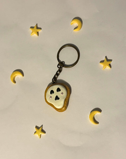 Skull Frosted Sugar Cookie Clay Keychain