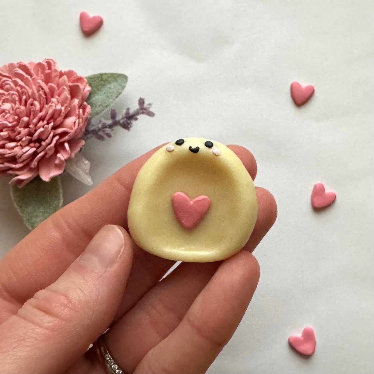 Ghost Hug Clay Worry Stone