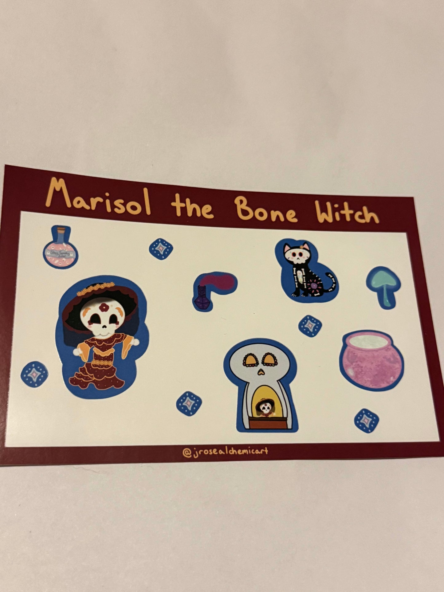 Marisol the Bone Witch Glossy Sticker Sheet