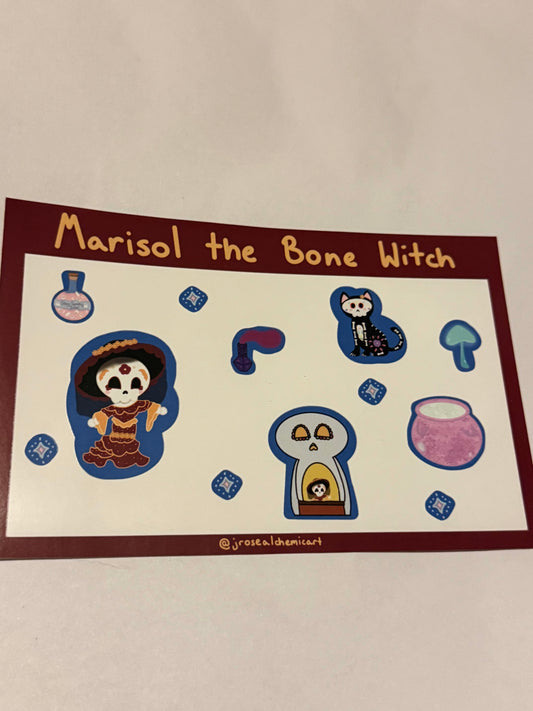 Marisol the Bone Witch Glossy Sticker Sheet