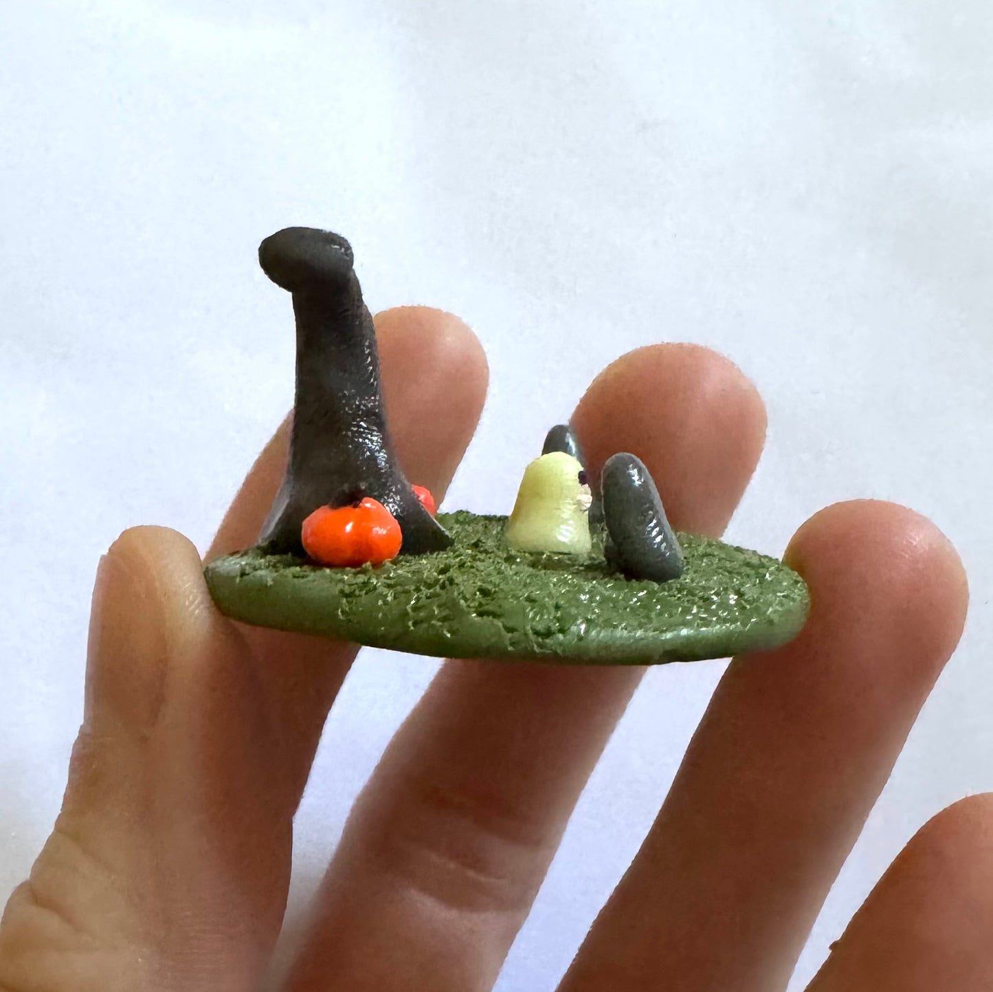 Polymer Clay Spooky Graveyard Scene