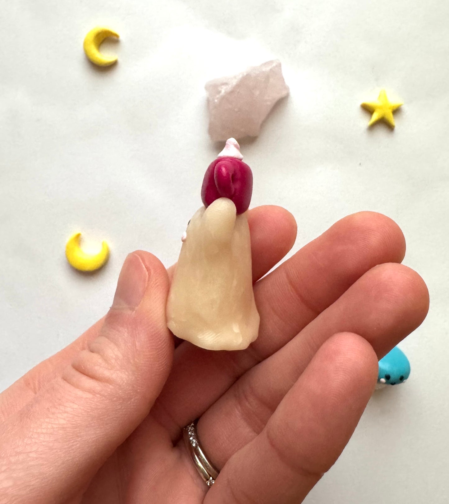 Mini Clay Coffee Ghost Friend