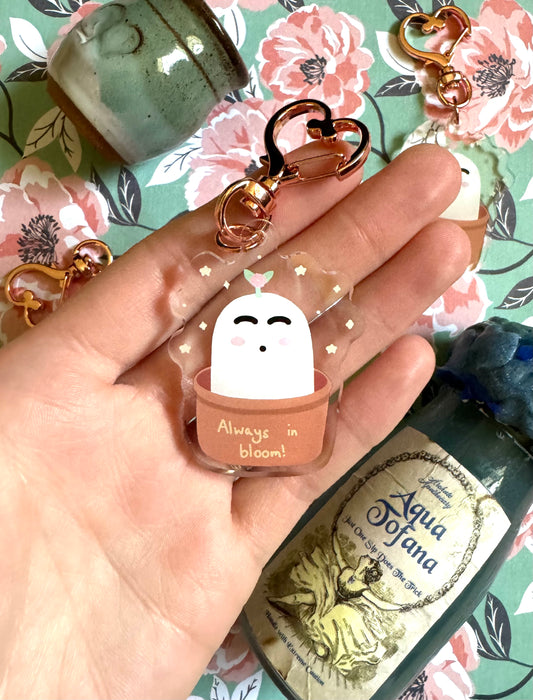 Always in Bloom Acrylic Ghost Keychain