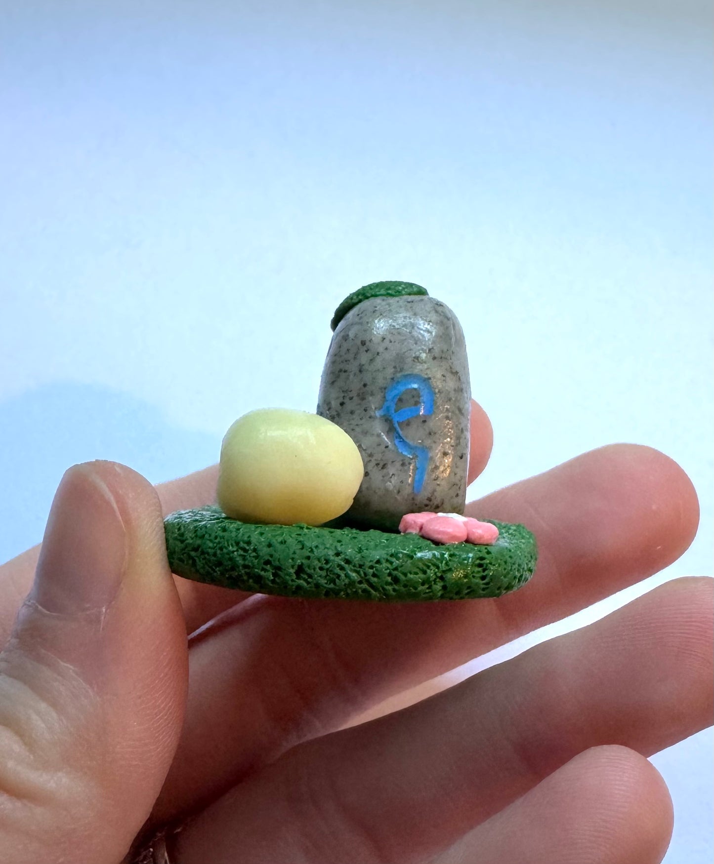 Mysterious Clay Forest Sculpture Friend and Skull