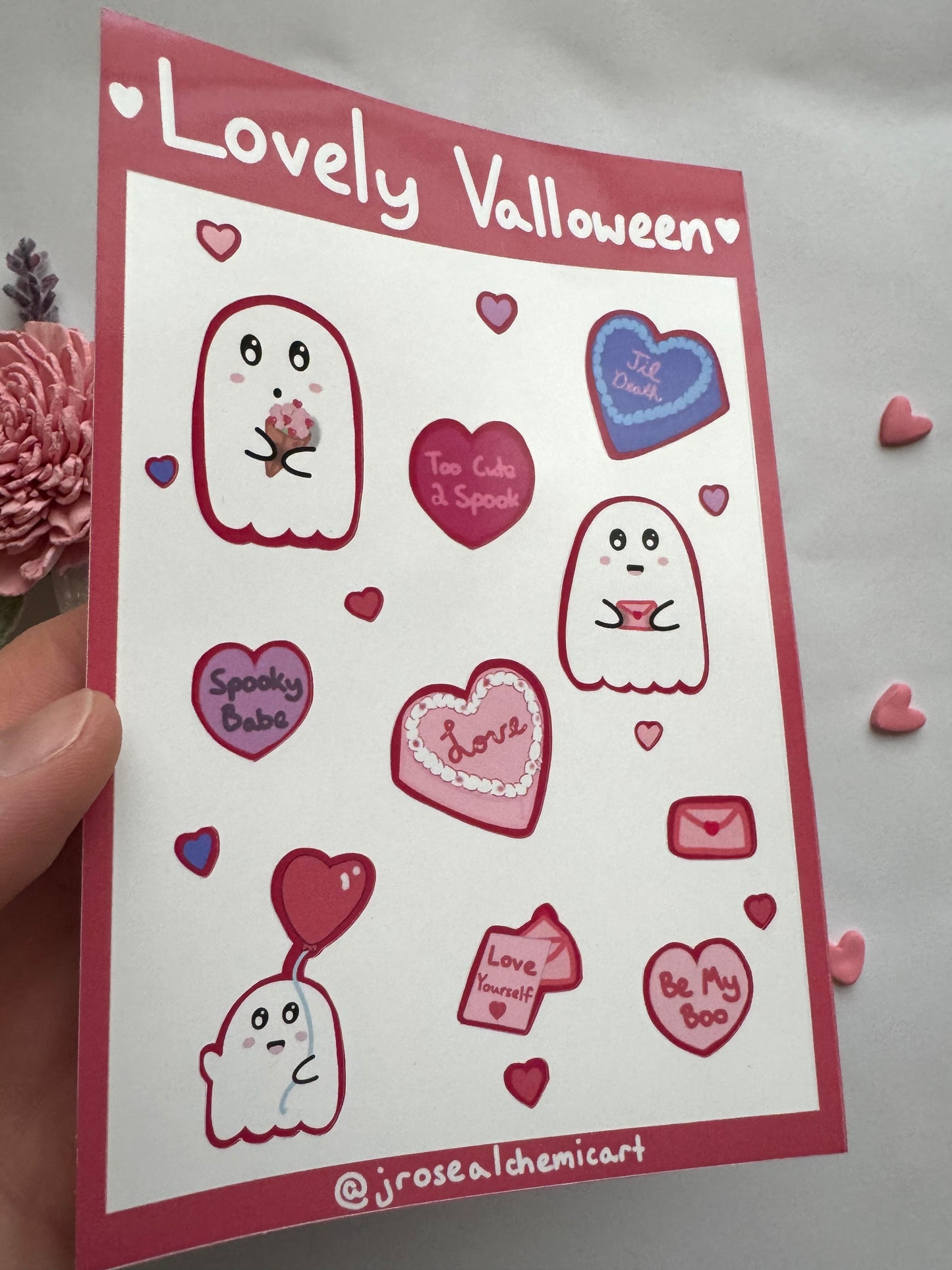 Lovely Valloween Glossy Sticker Sheet