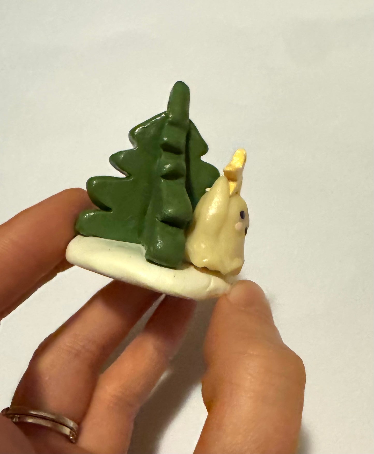 Clay Christmas Tree Ghost Friend