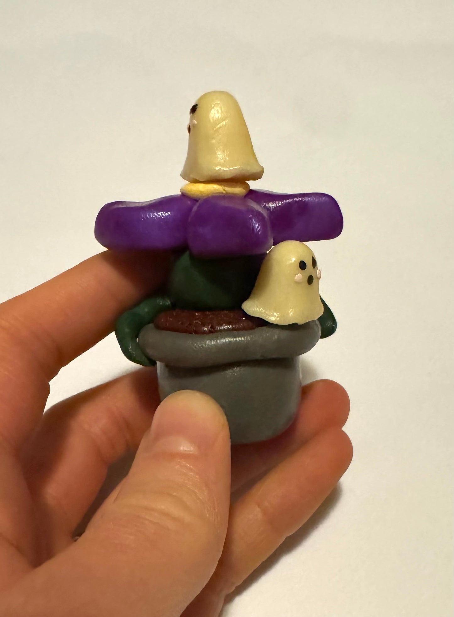 Flower Pot Clay Ghost Friend