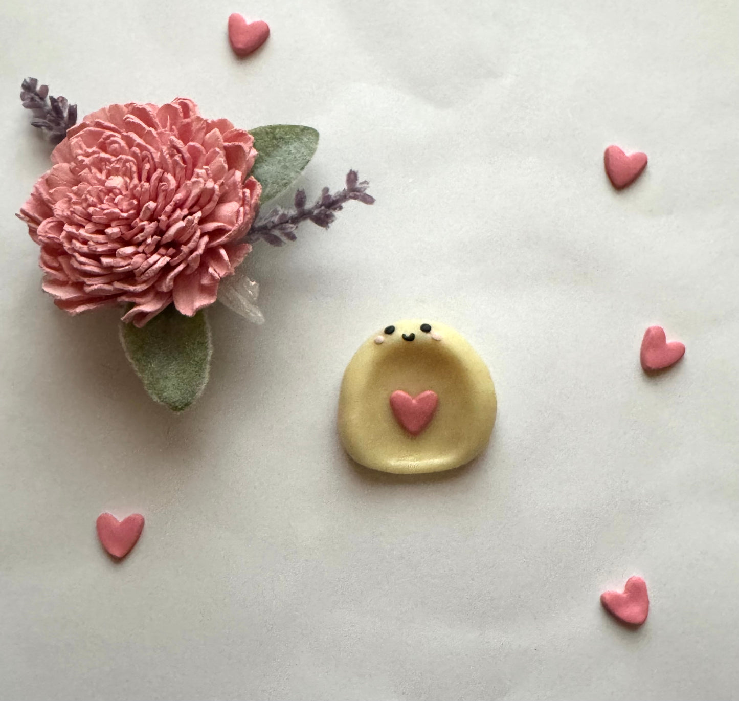 Ghost Hug Clay Worry Stone
