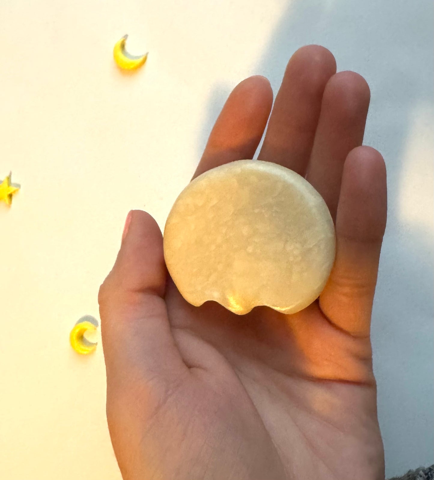 Wishing Star Ghost Clay Worry Stone