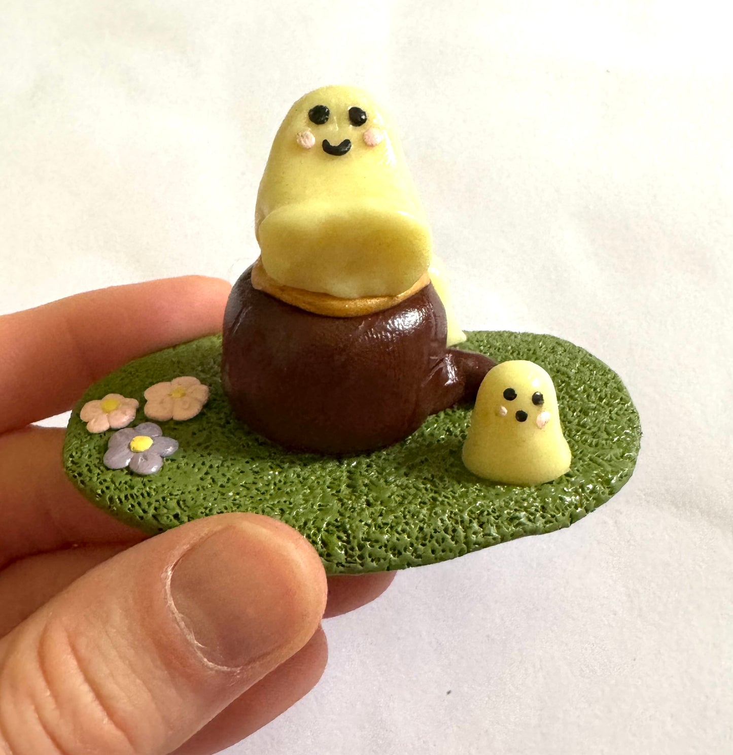 Clay Ghost Friends in a Forest