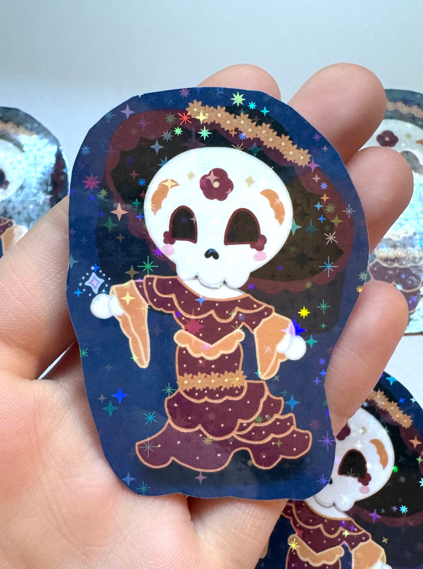 Marisol the Bone Witch Sparkly Vinyl Sticker