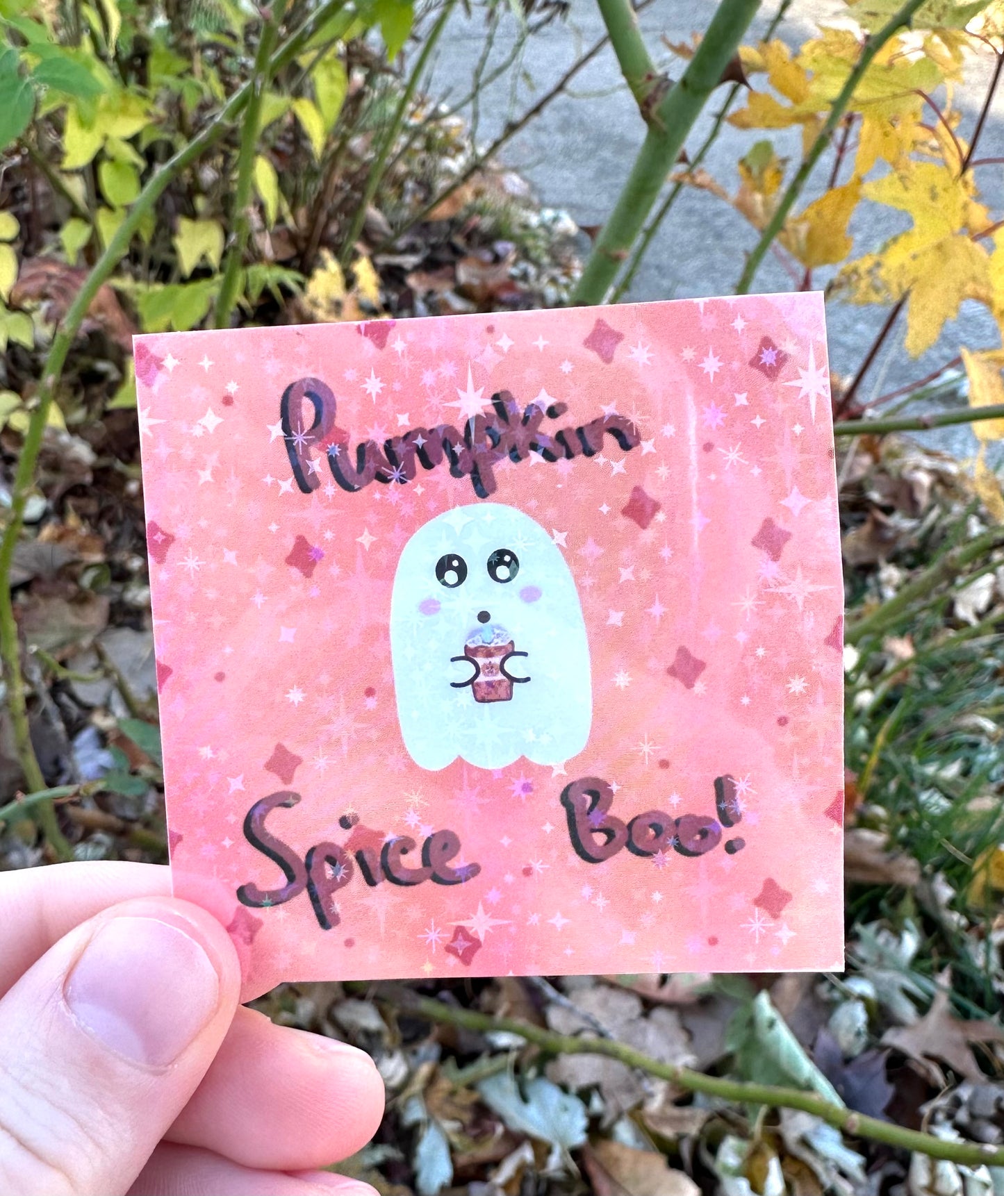 Pumpkin Spice Boo! Waterproof Vinyl Sticker