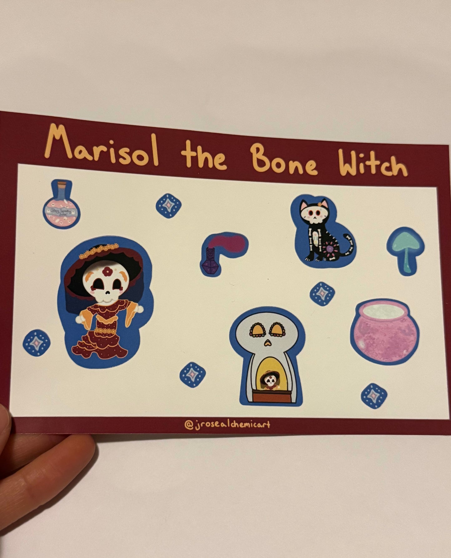 Marisol the Bone Witch Glossy Sticker Sheet