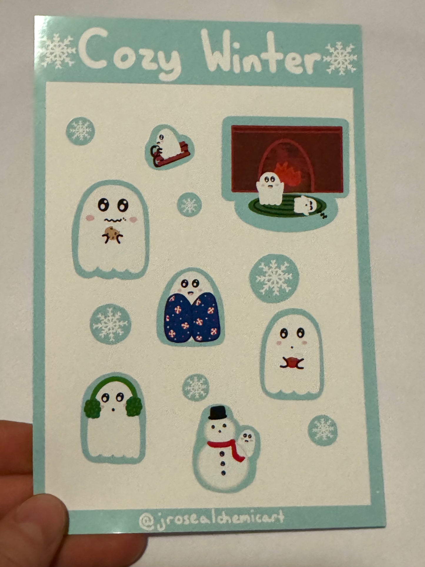Cozy Winter Glossy Sticker Sheet