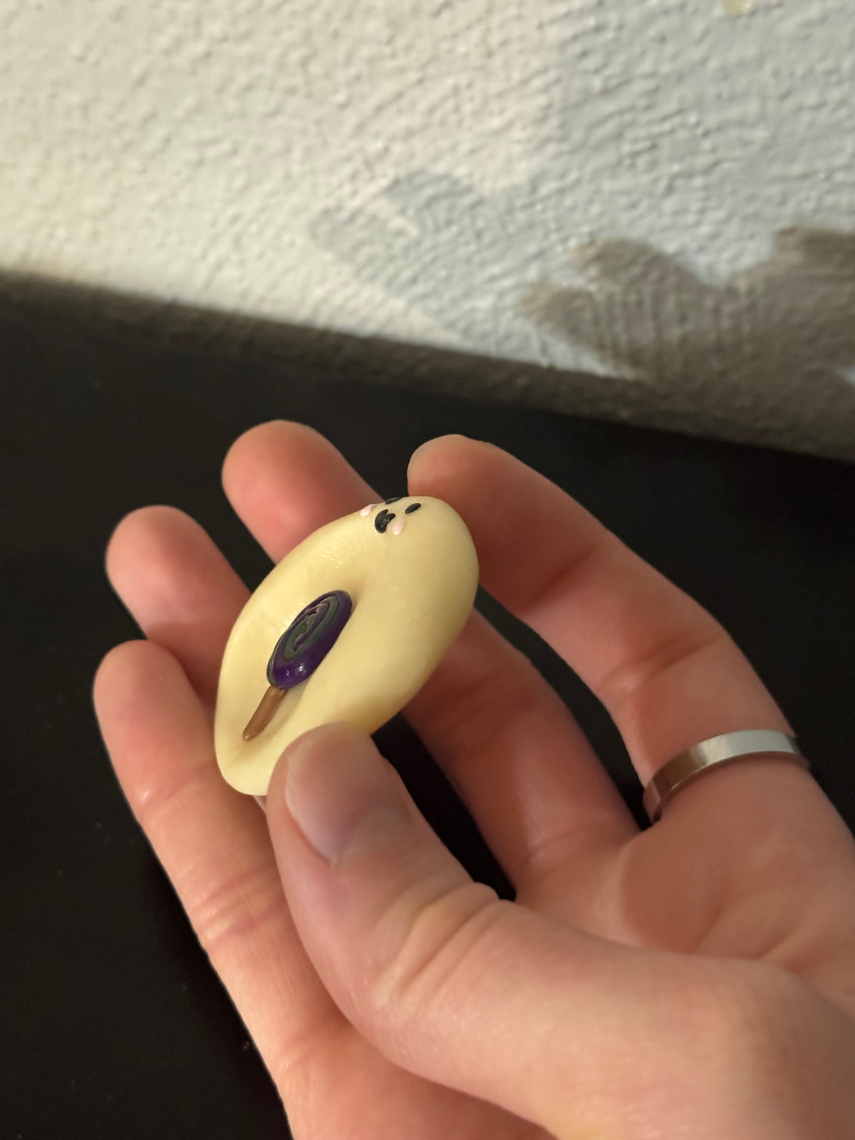 Halloween Candy Ghost Worry Stone