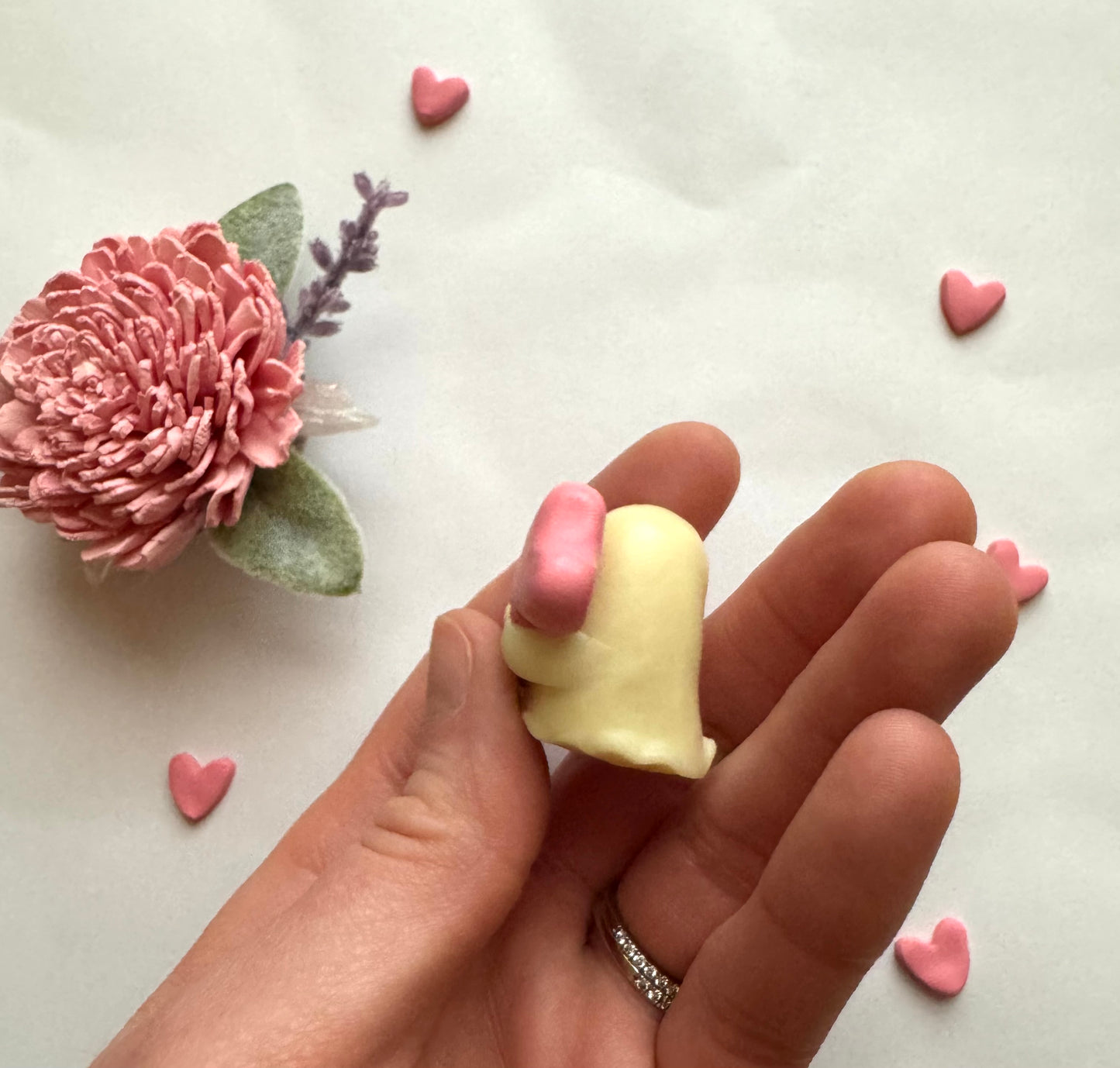 Clay Ghost Heart Scepter Desk Friend