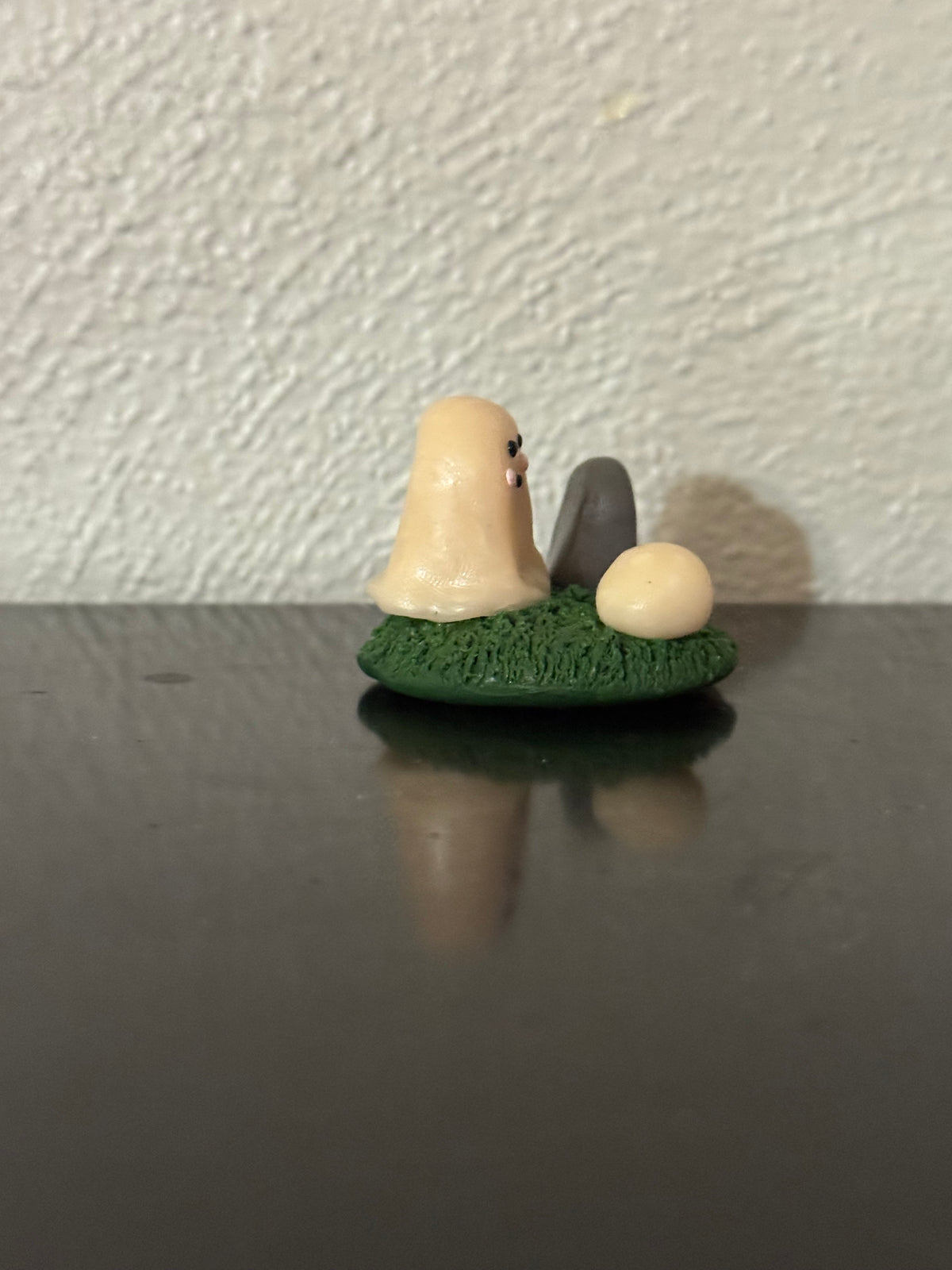 Gravestone and Ghost Clay Desk Friend