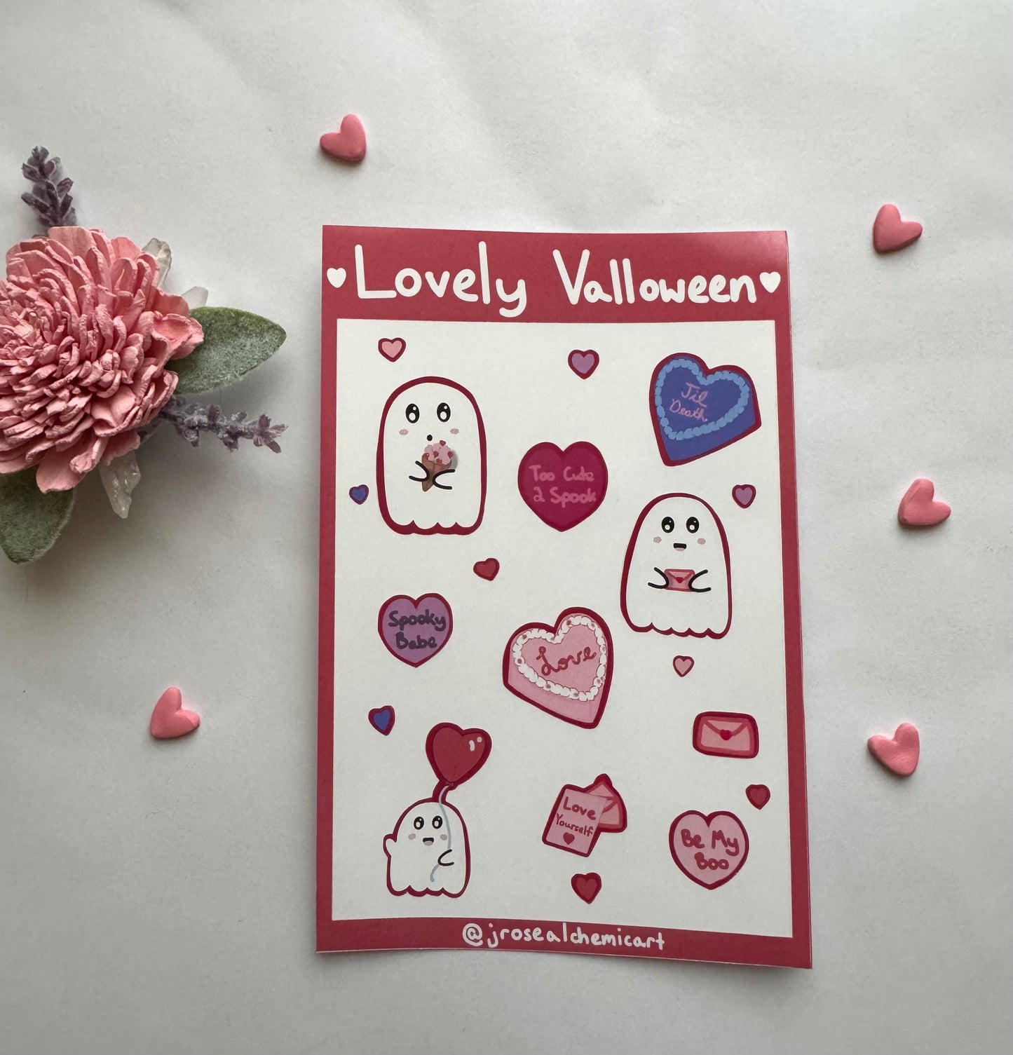 Lovely Valloween Glossy Sticker Sheet
