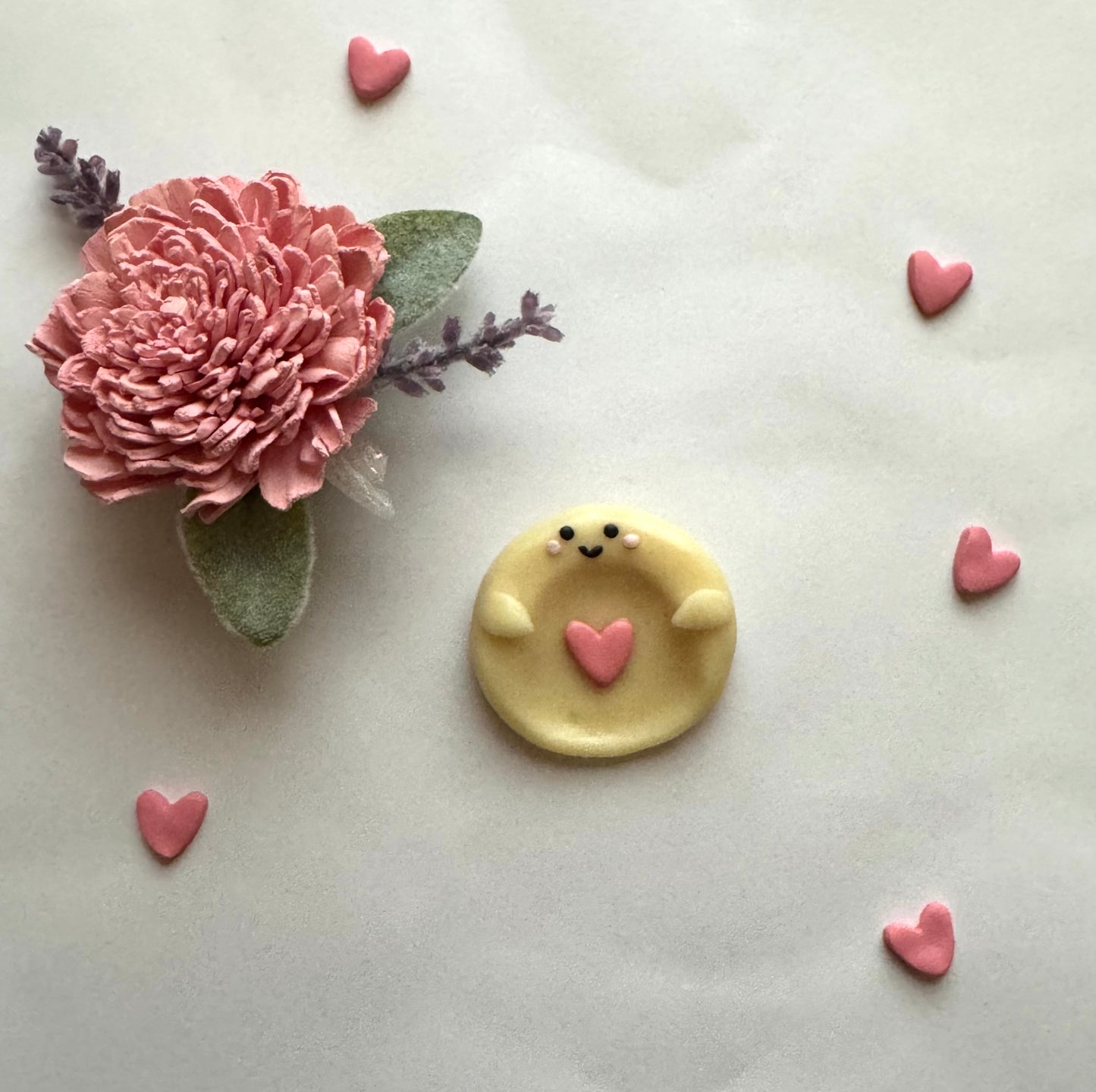 Ghost Hug Clay Worry Stone