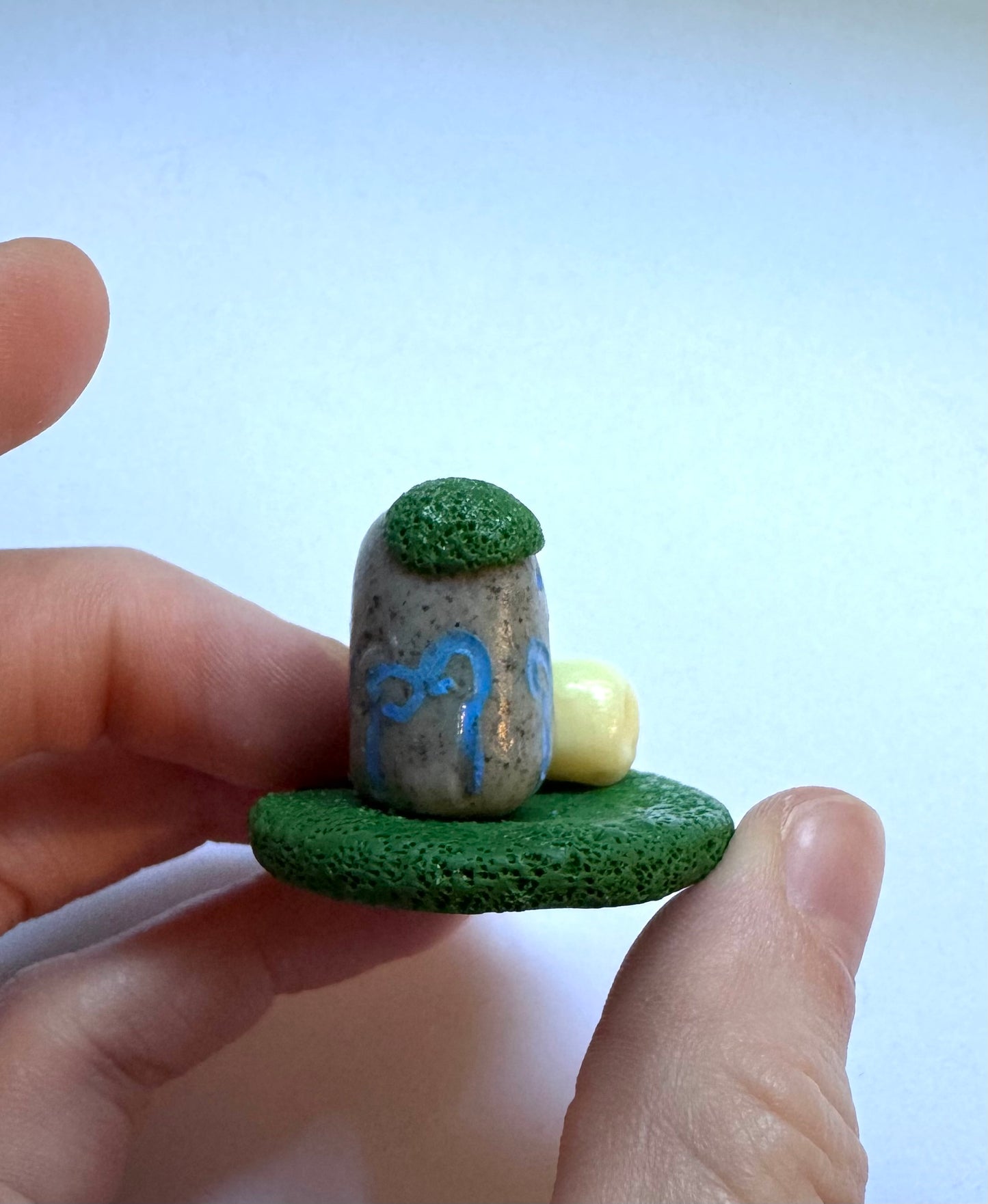Mysterious Clay Forest Sculpture Friend and Skull