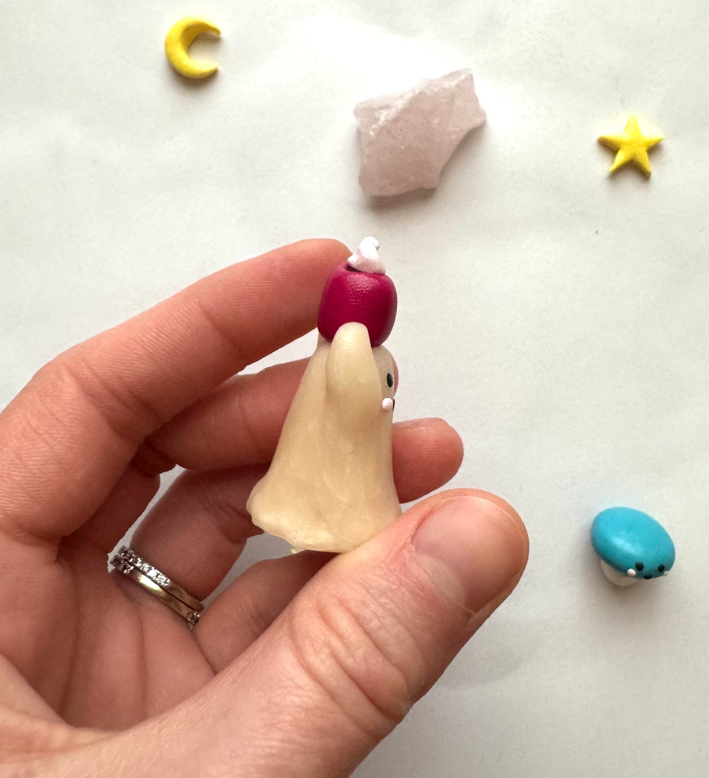 Mini Clay Coffee Ghost Friend