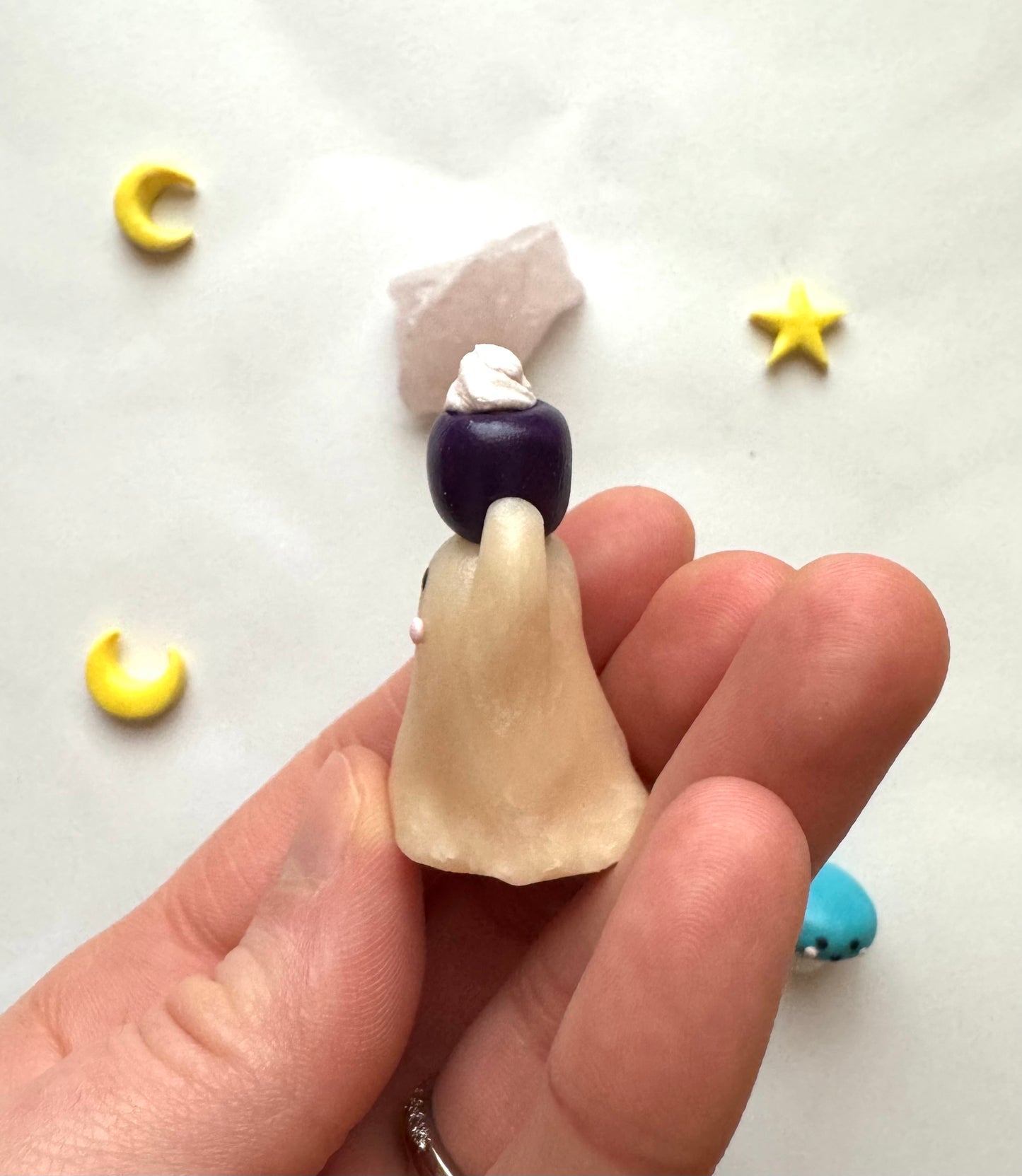 Mini Clay Coffee Ghost Friend
