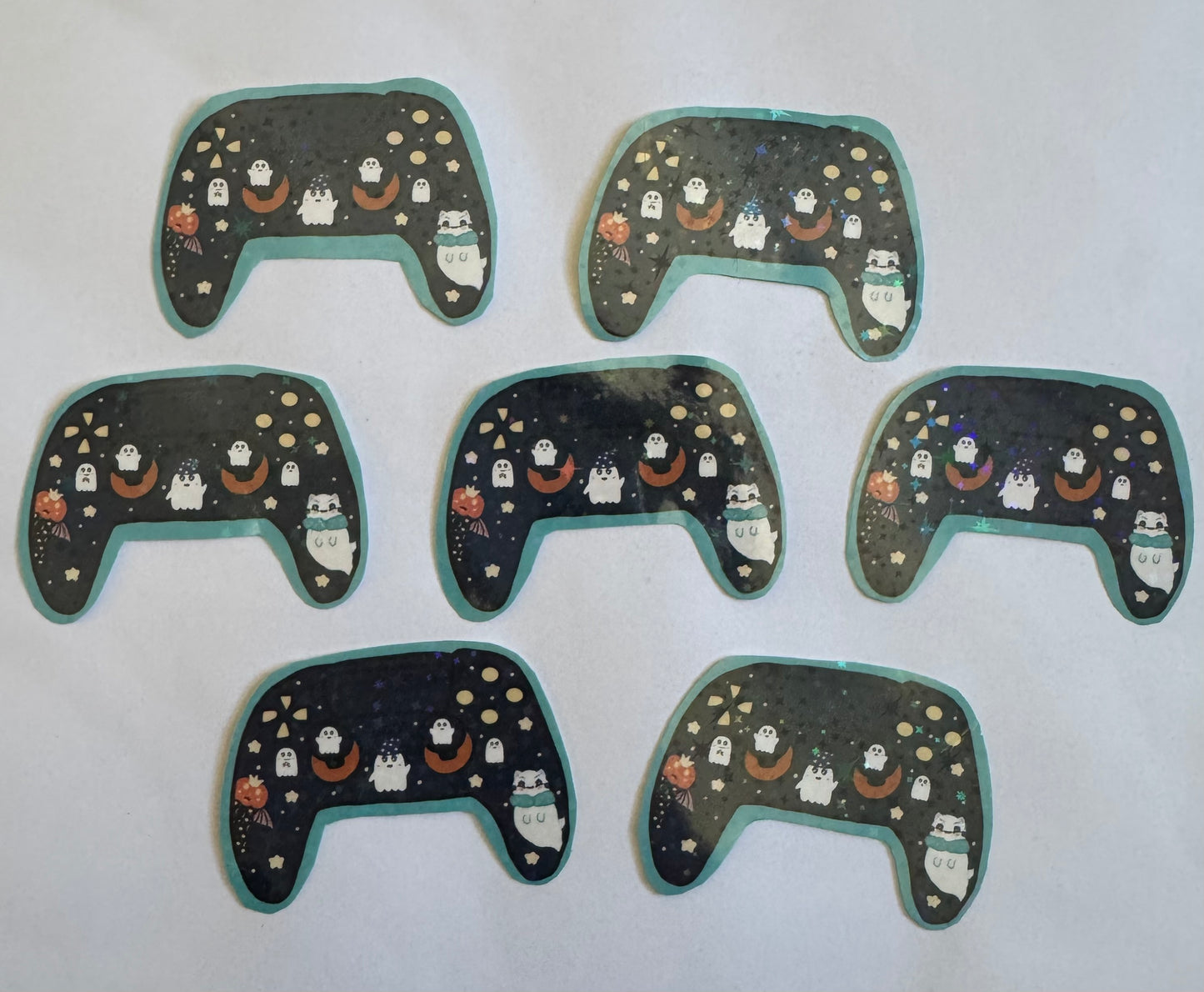 Spooky Game Controller Sparkly Vinyl Sticker
