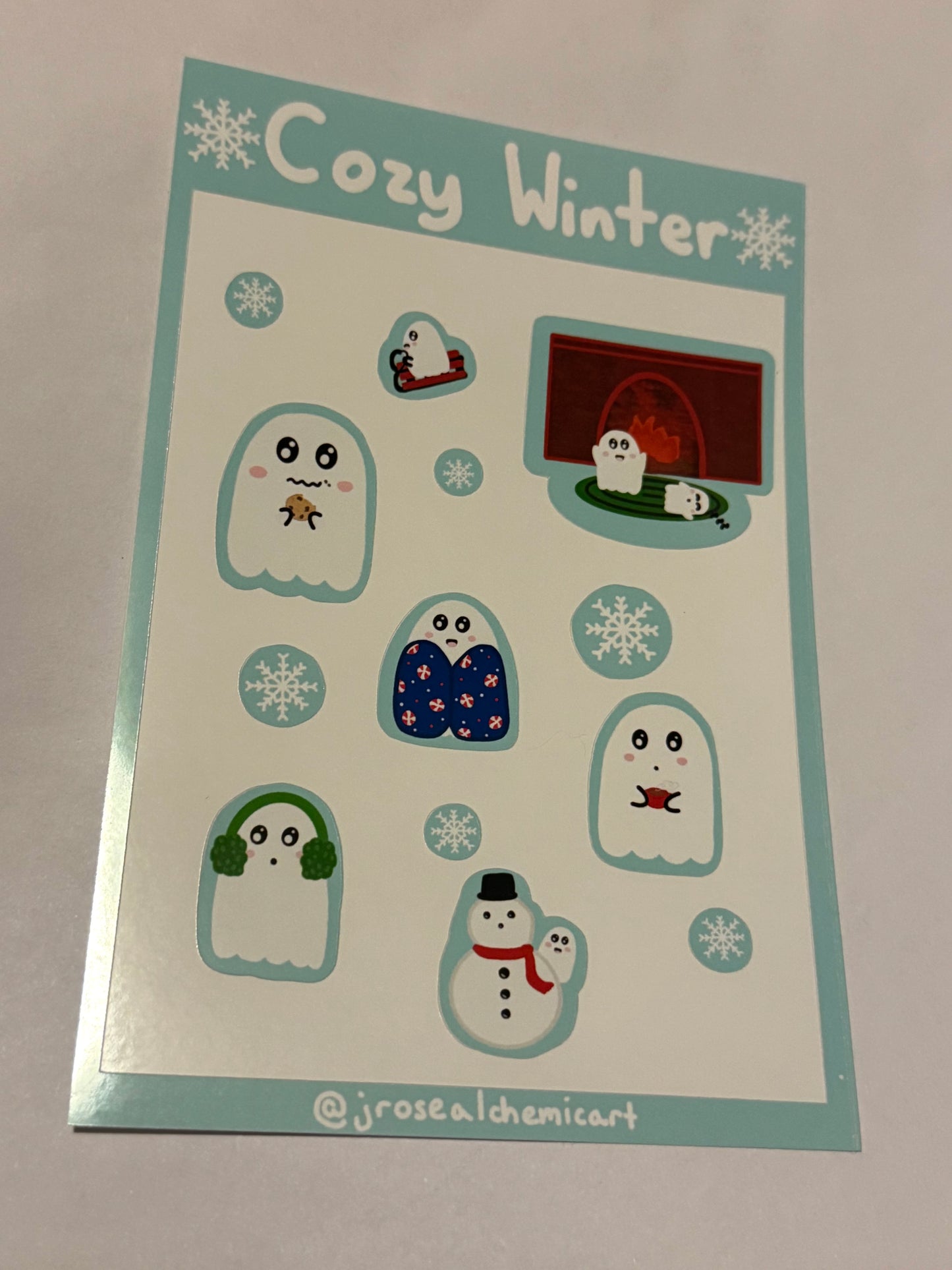 Cozy Winter Glossy Sticker Sheet