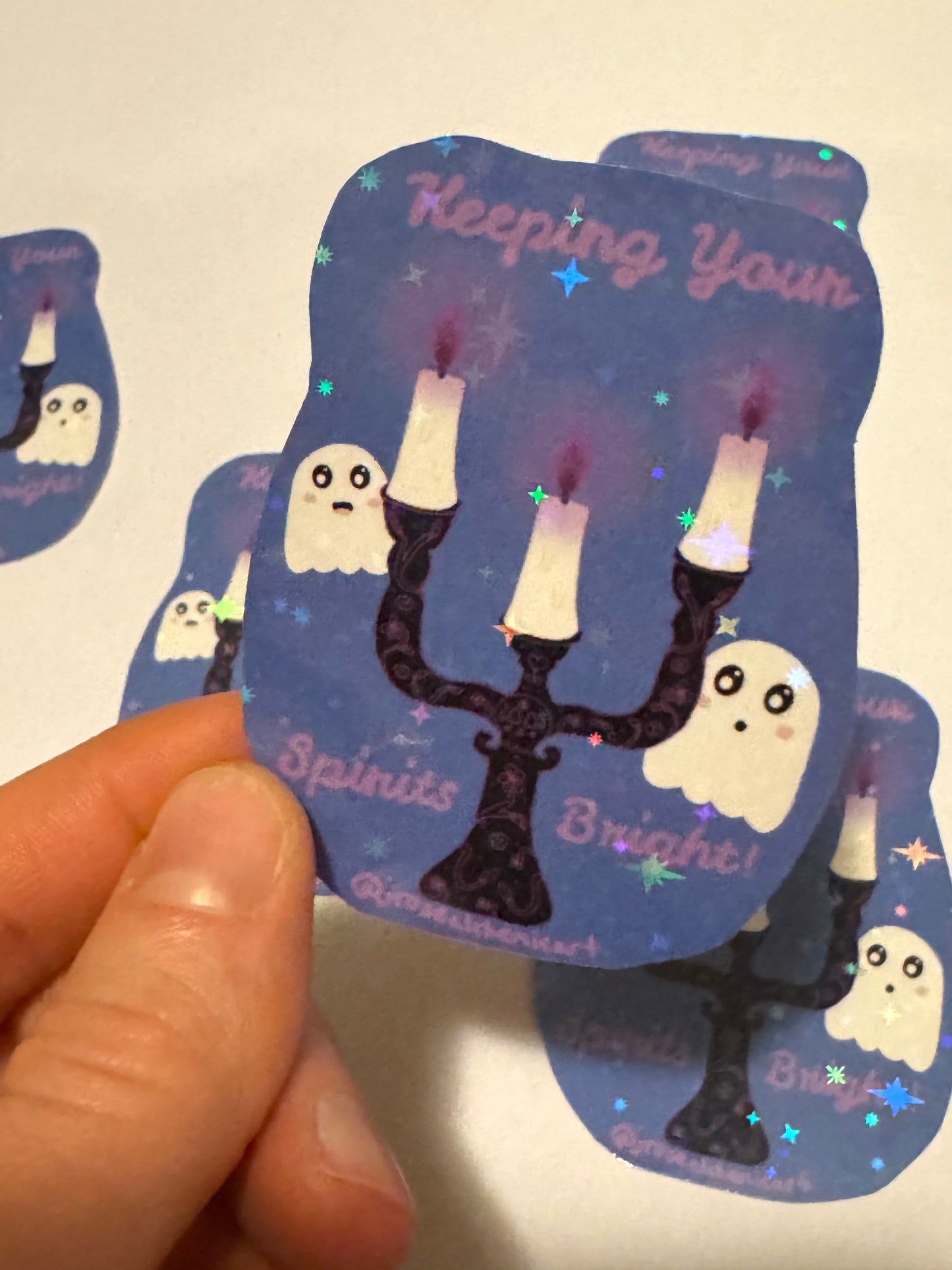 Keeping Your Spirits Bright Sparkly Vinyl Sticker