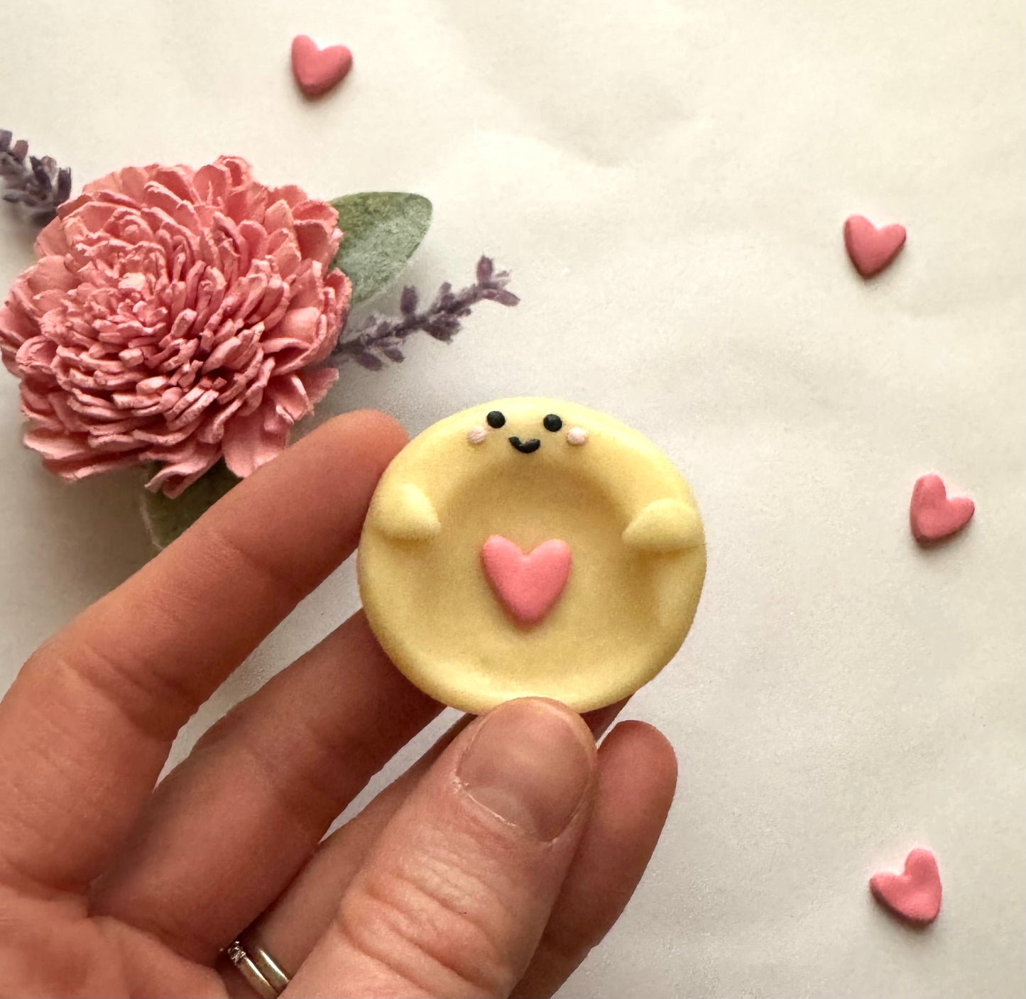 Ghost Hug Clay Worry Stone