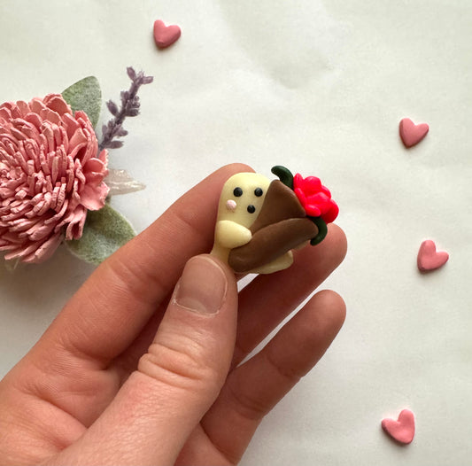 Clay Flower Bouquet Ghost Desk Friend
