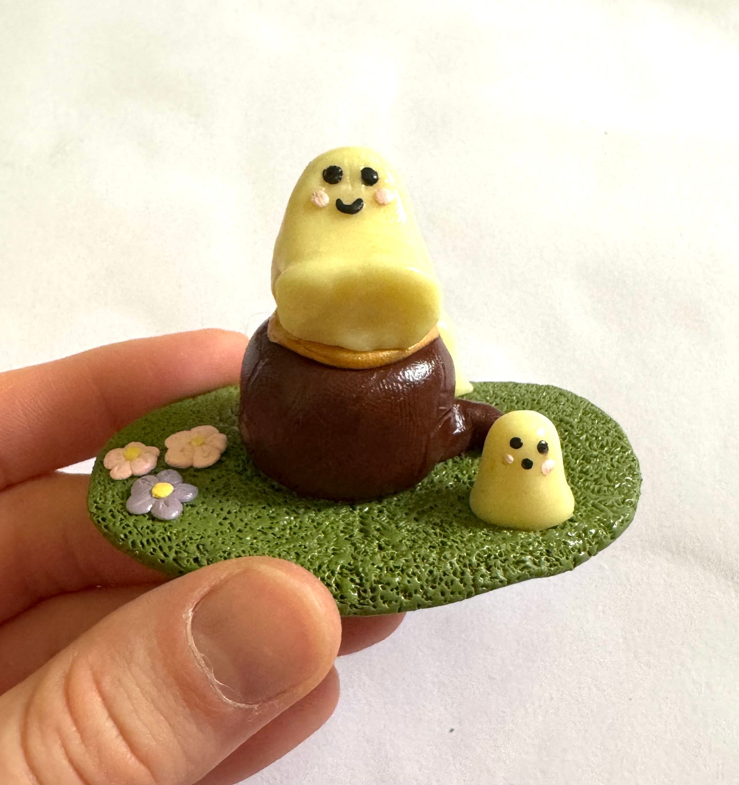 Clay Ghost Friends in a Forest