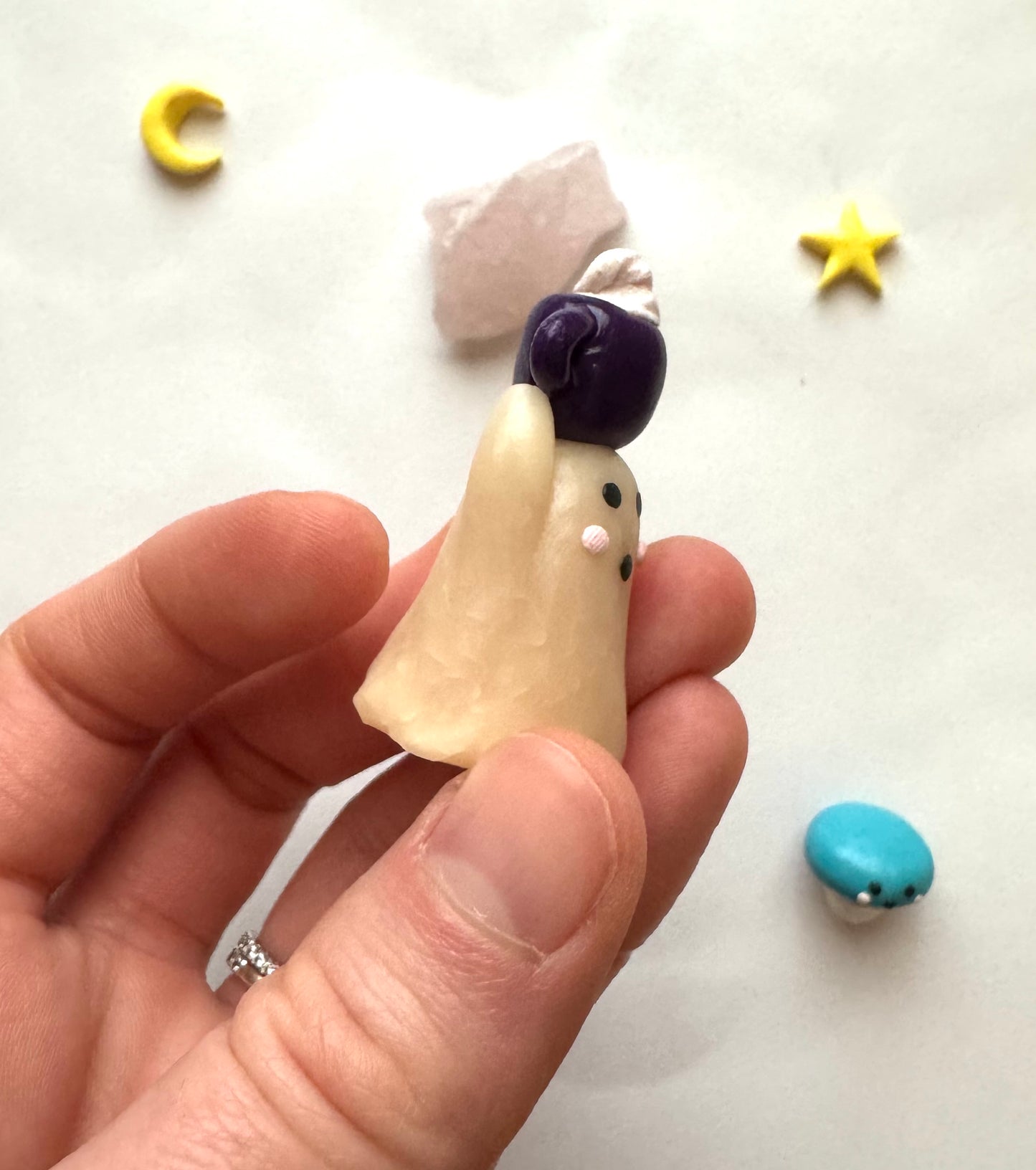 Mini Clay Coffee Ghost Friend