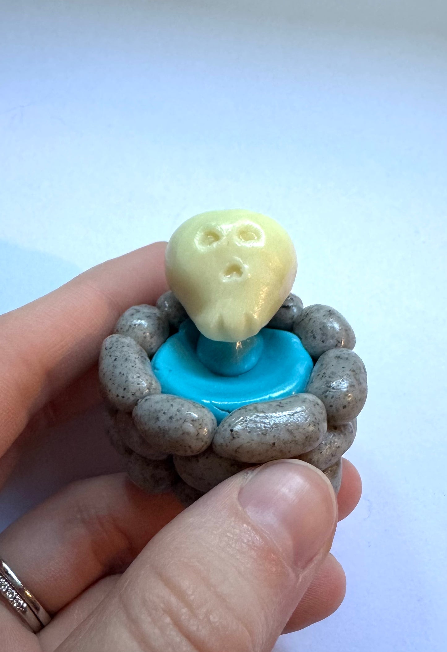 Clay Skull Head Fountain