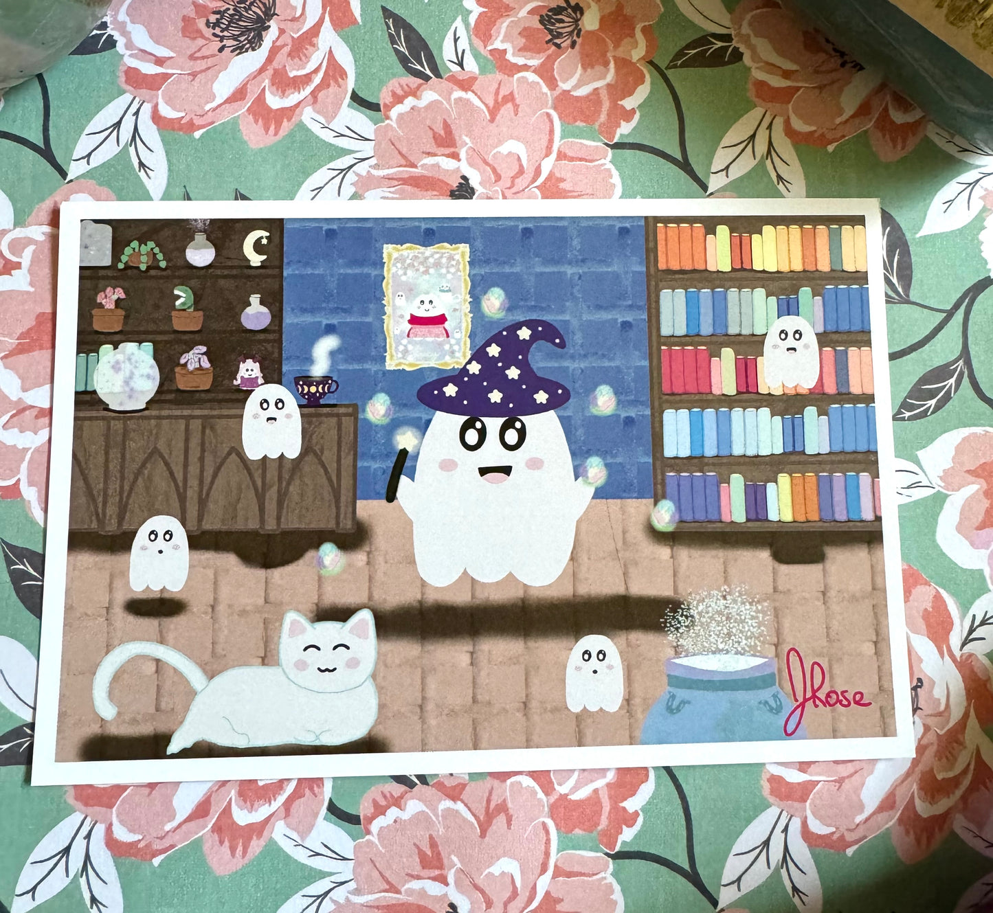 Ghost Wizard Magical Workshop Art Print