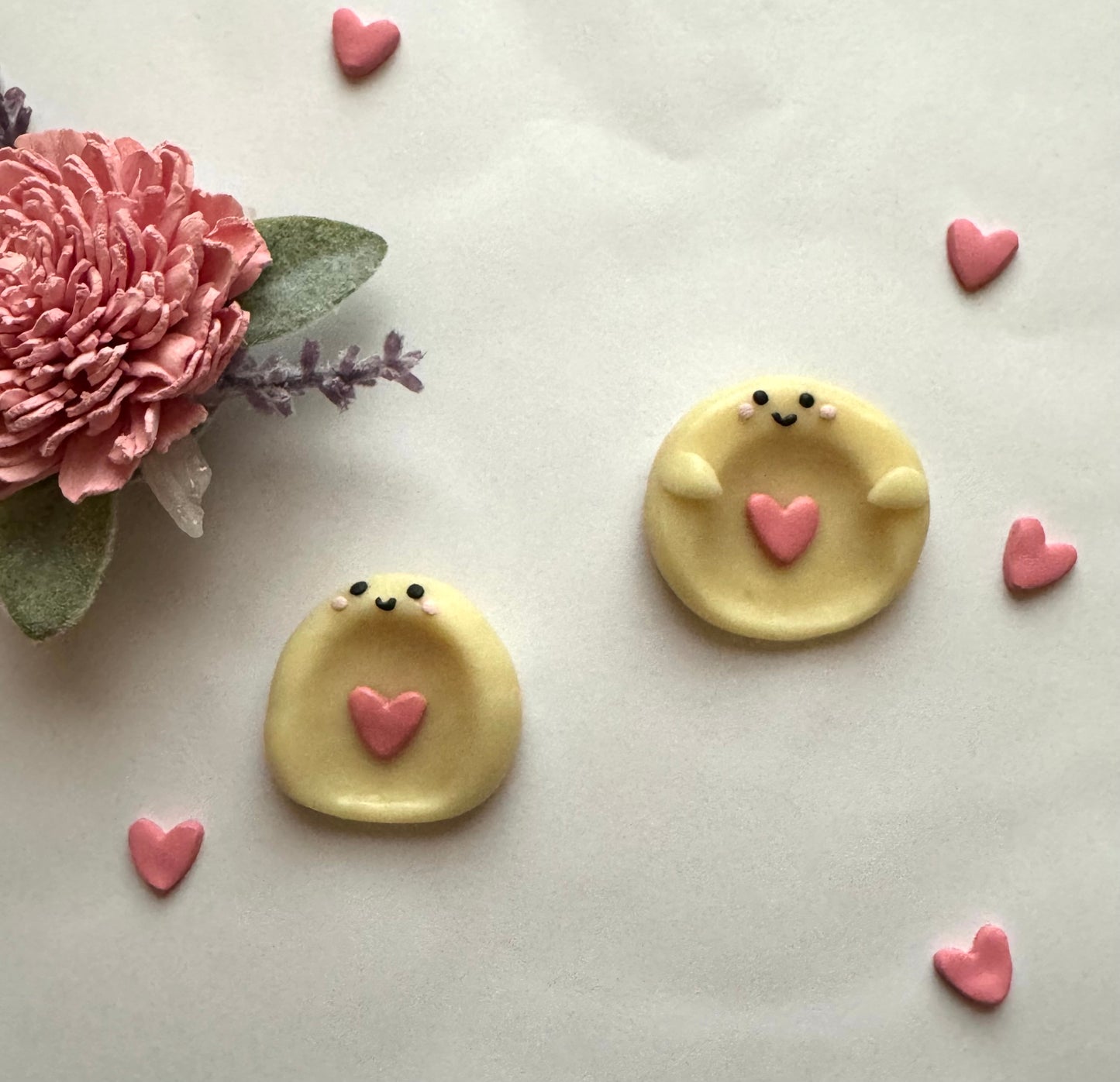 Ghost Hug Clay Worry Stone